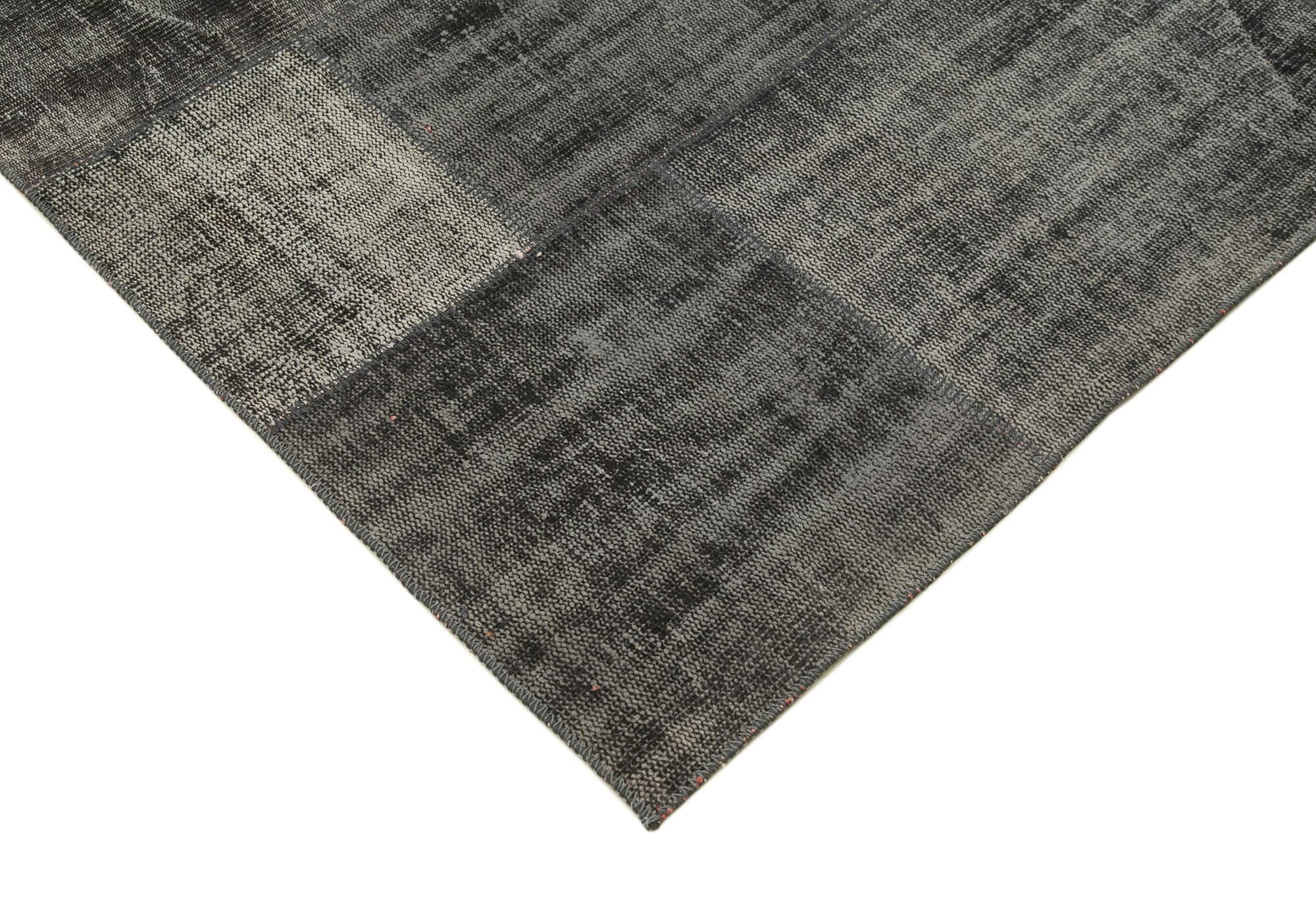 8 x 10 Black Patchwork Rug - 3761