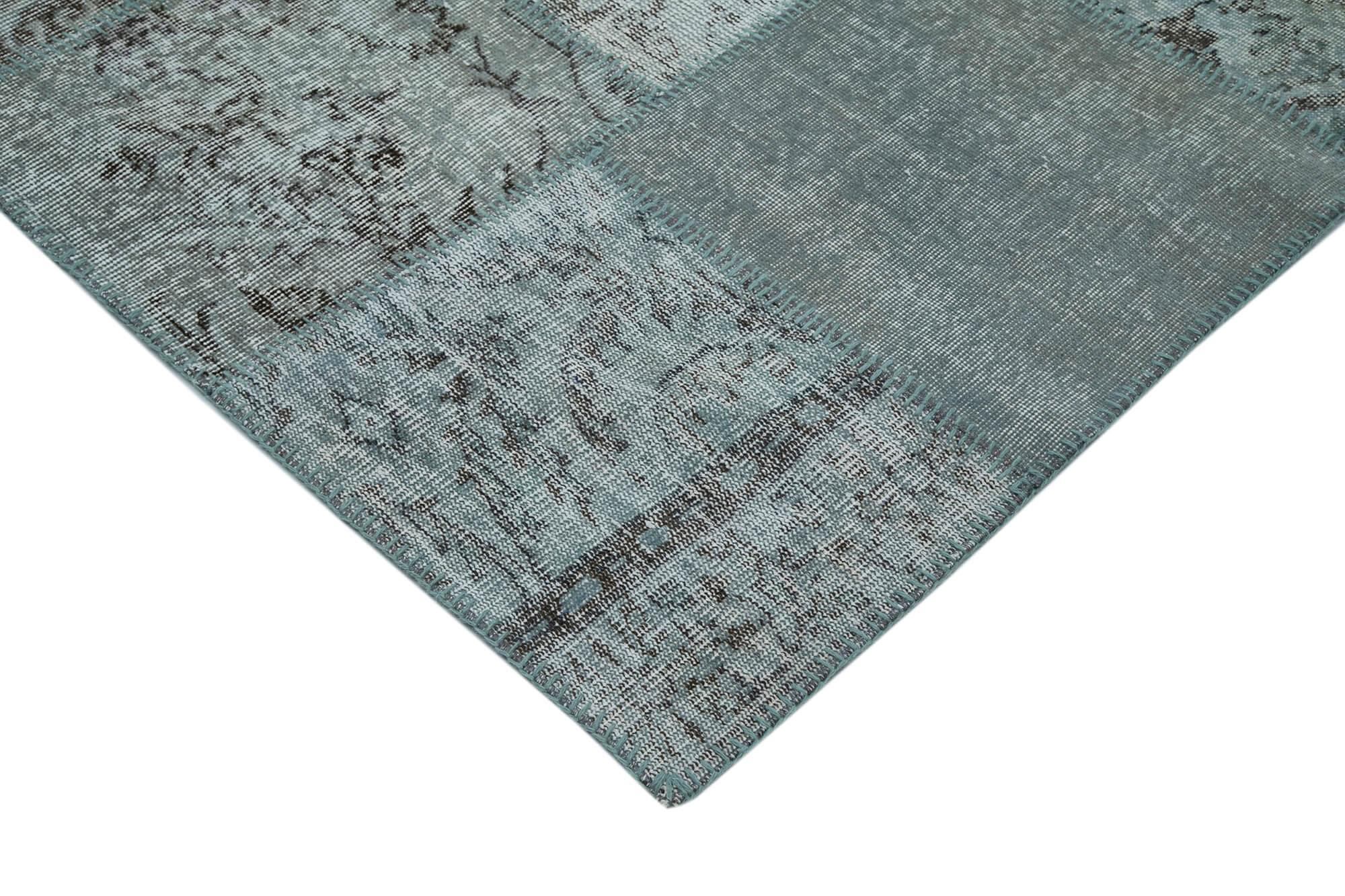 10 x 13 Blue Patchwork Rug - 3772