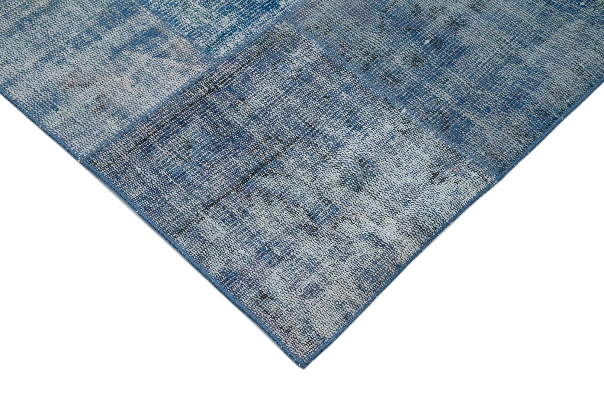 10 x 13 Blue Patchwork Rug - 3775