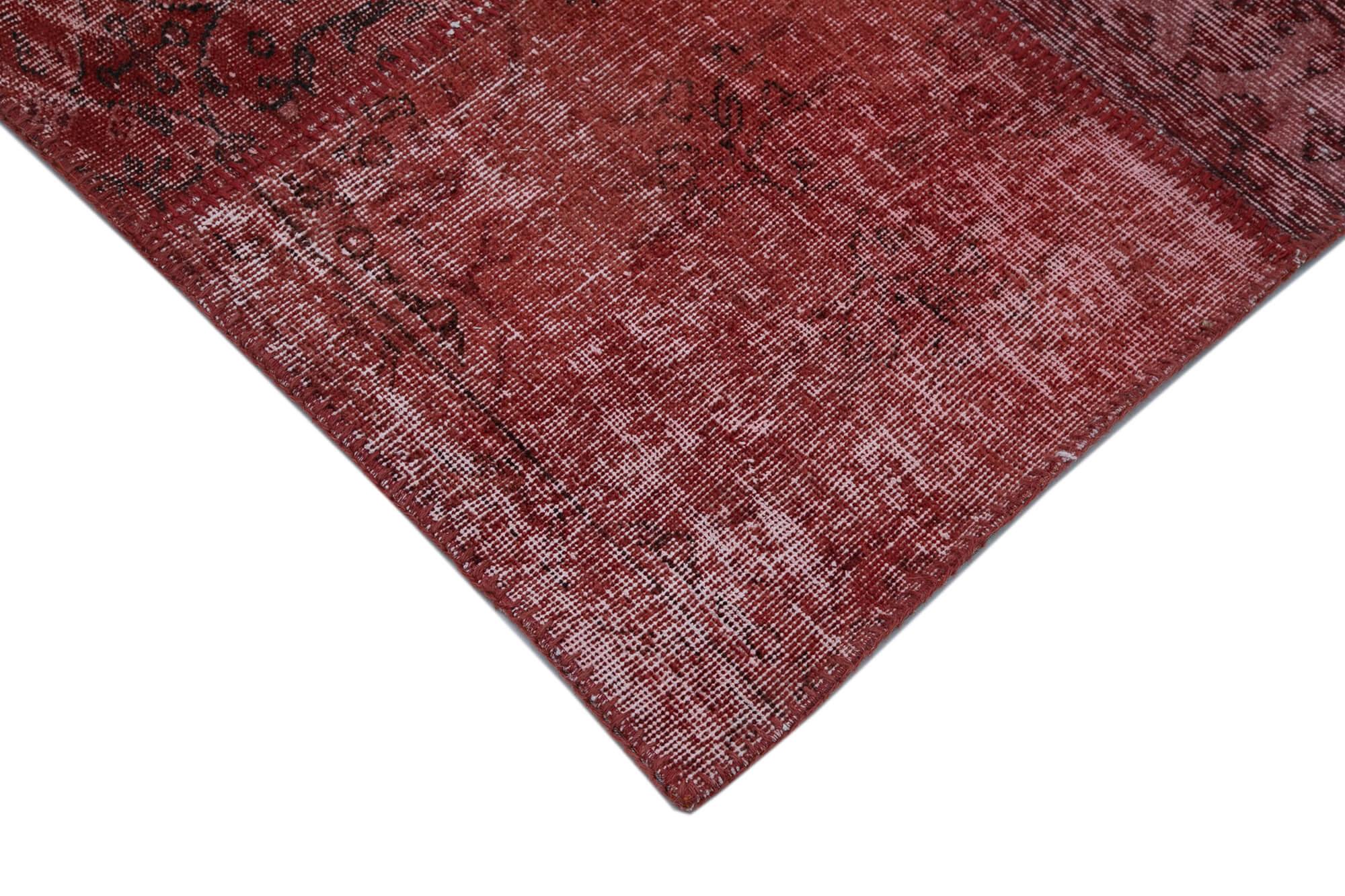 10 x 13 Red Patchwork Rug - 3776