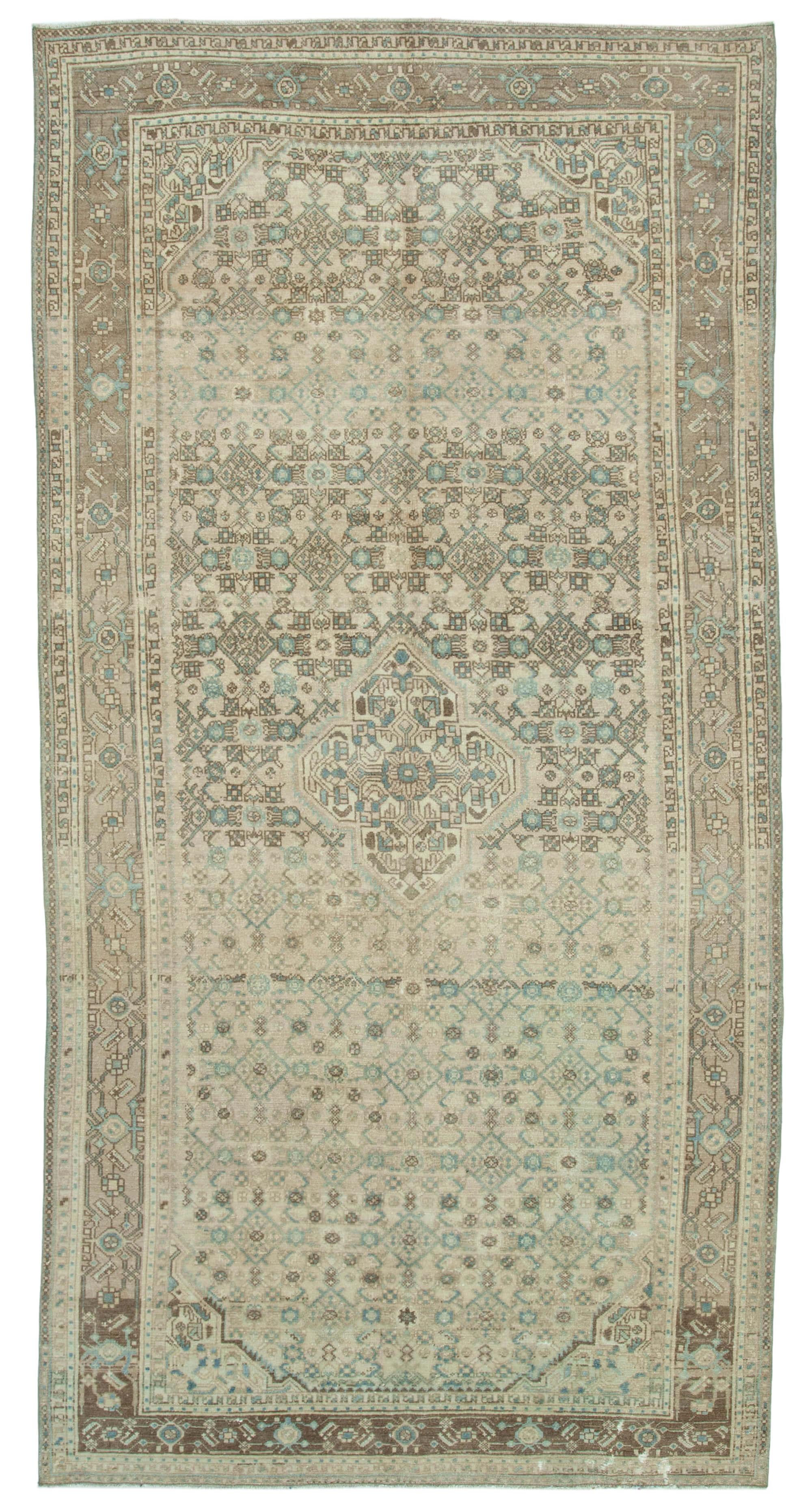 5 x 10 Beige Vintage Large Area Rug - 3784