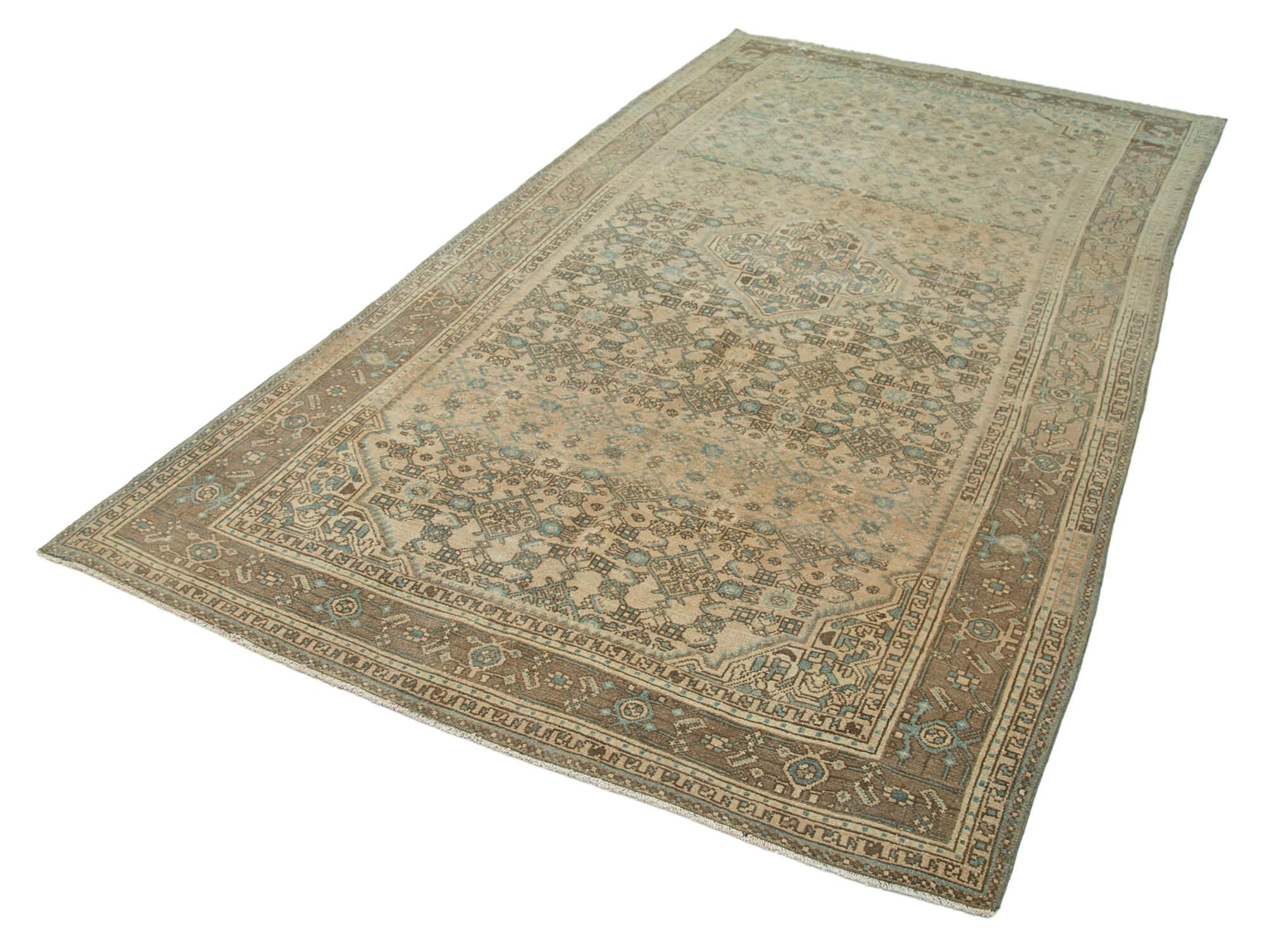 5 x 10 Beige Vintage Large Area Rug - 3784