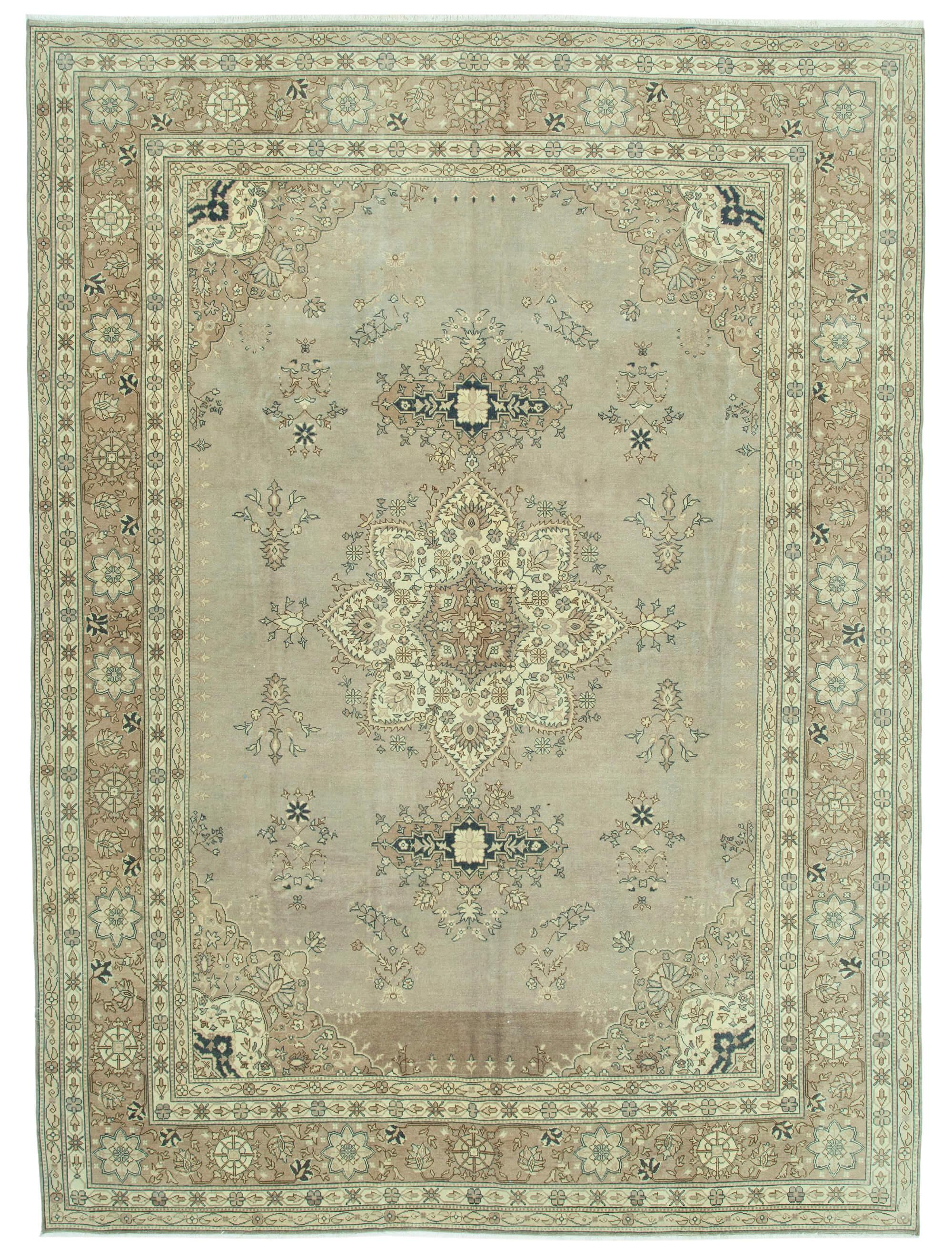 9 x 12 Beige Vintage Large Area Rug - 3787