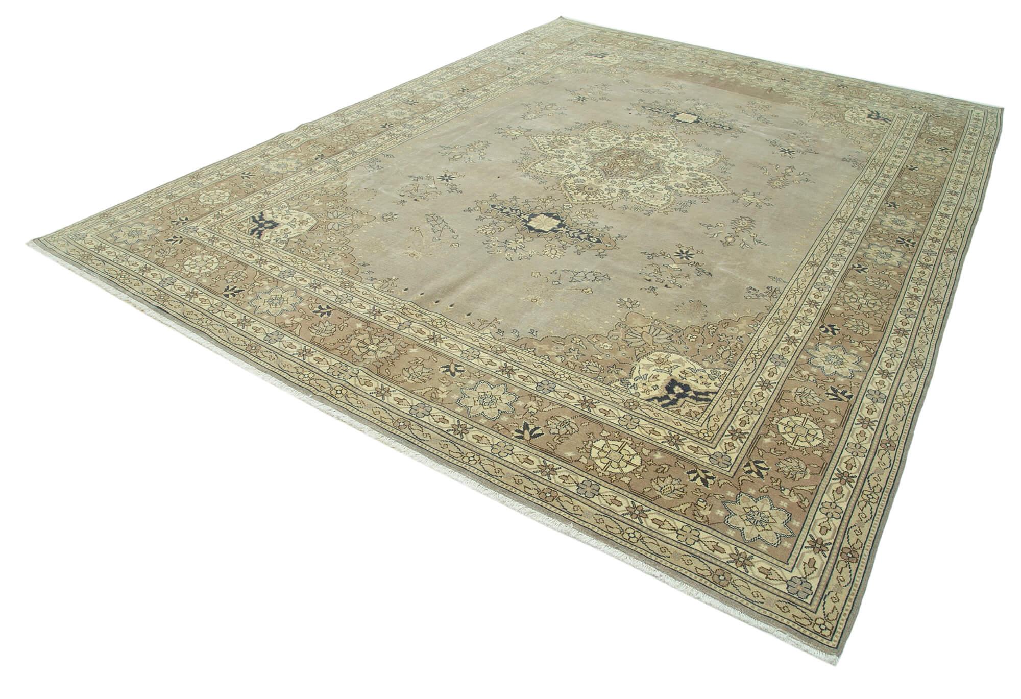 9 x 12 Beige Vintage Large Area Rug - 3787