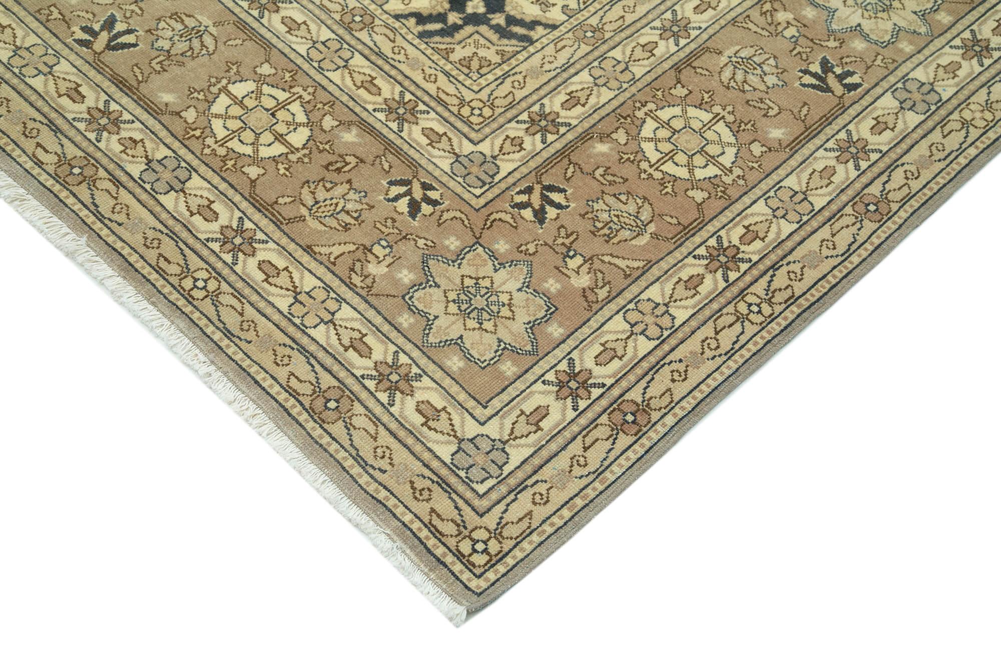 9 x 12 Beige Vintage Large Area Rug - 3787