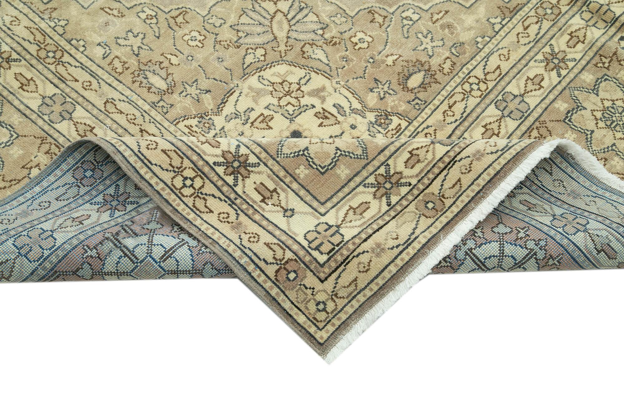 9 x 12 Beige Vintage Large Area Rug - 3787