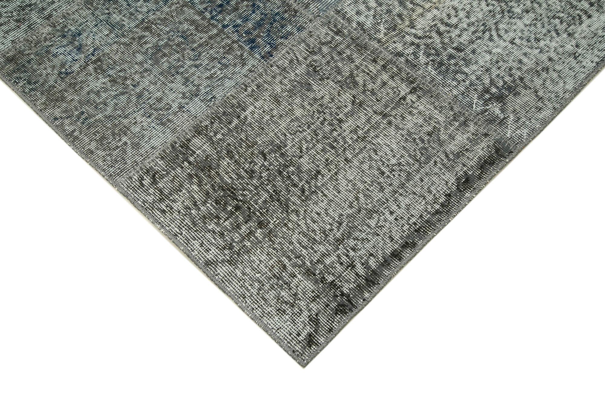 8 x 11 Grey Patchwork Rug- 3789