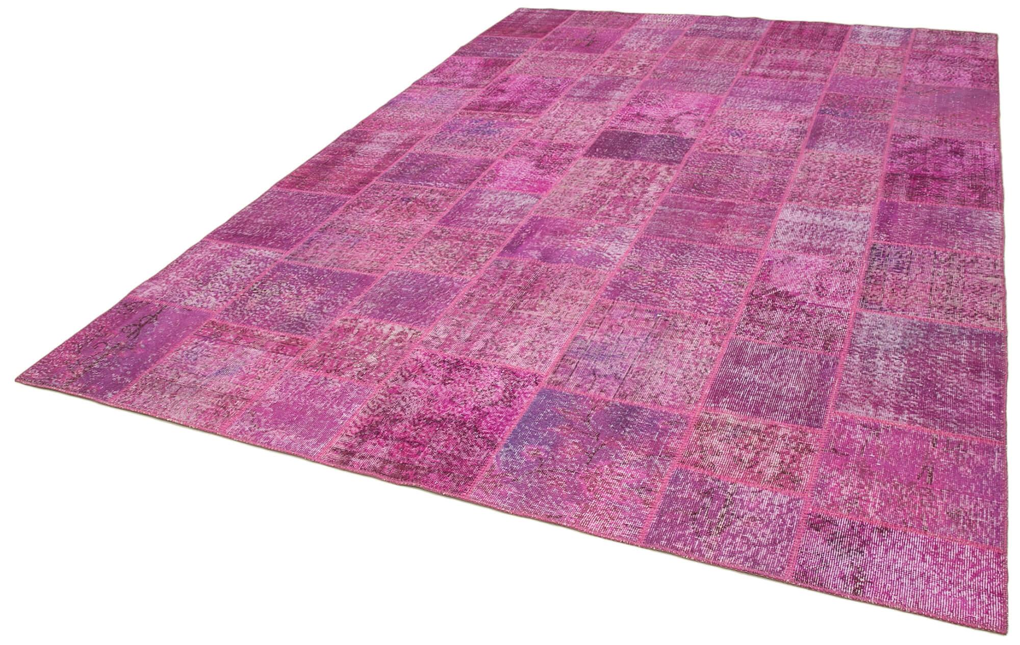 8 x 11 Pink Patchwork Rug- 3790