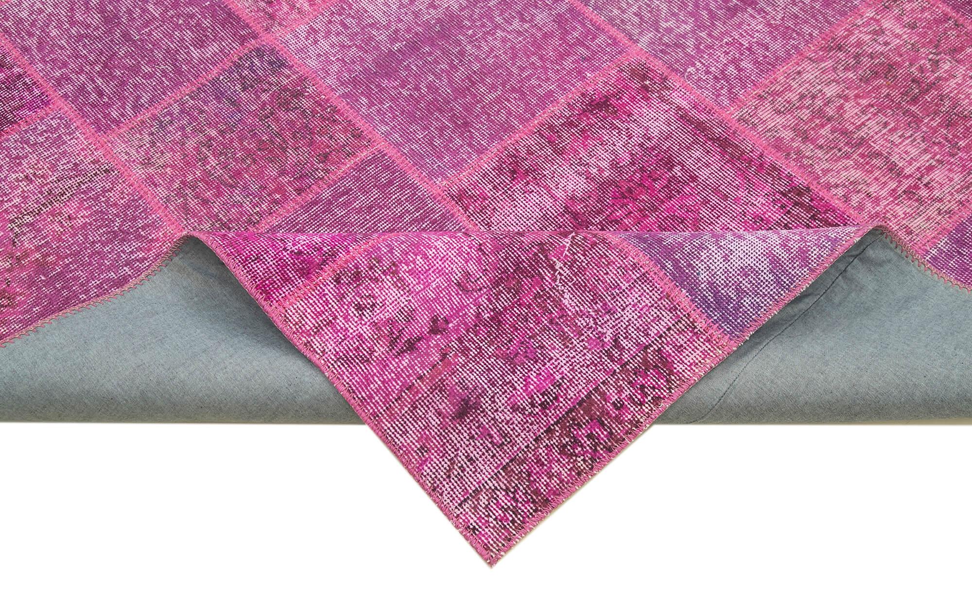 8 x 11 Pink Patchwork Rug- 3790