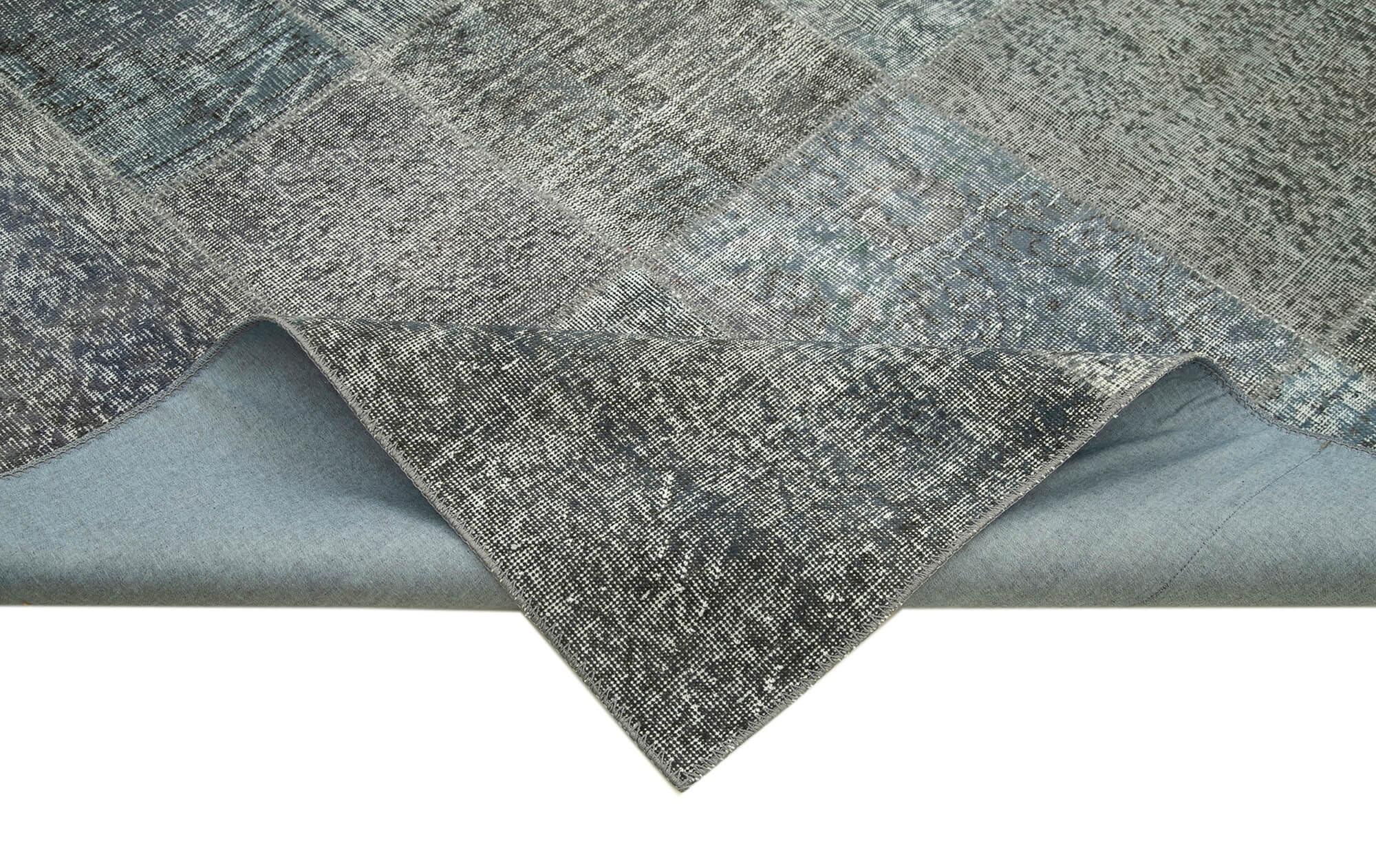 8 x 11 Grey Patchwork Rug- 3791