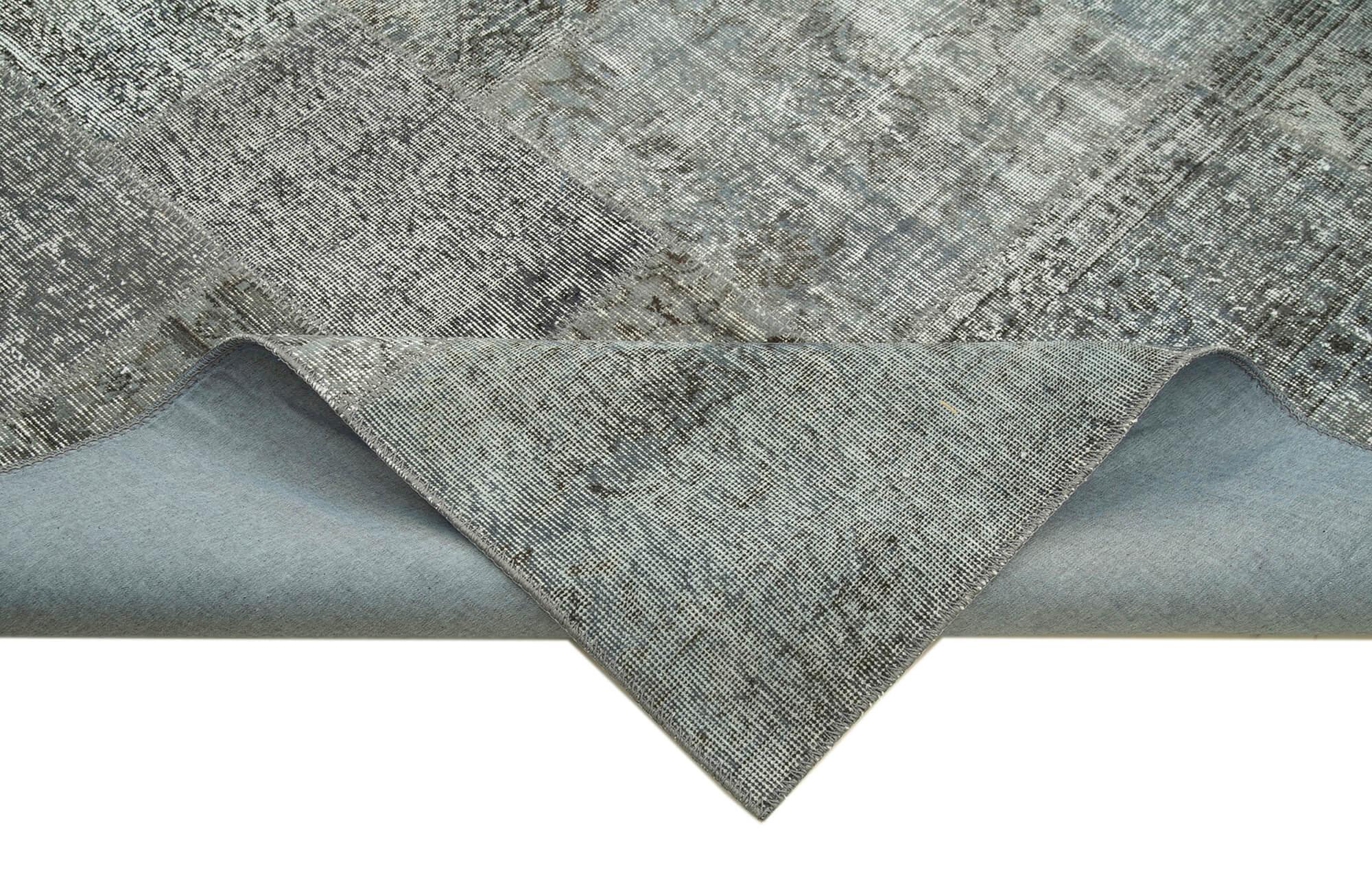 8 x 11 Grey Patchwork Rug- 3792