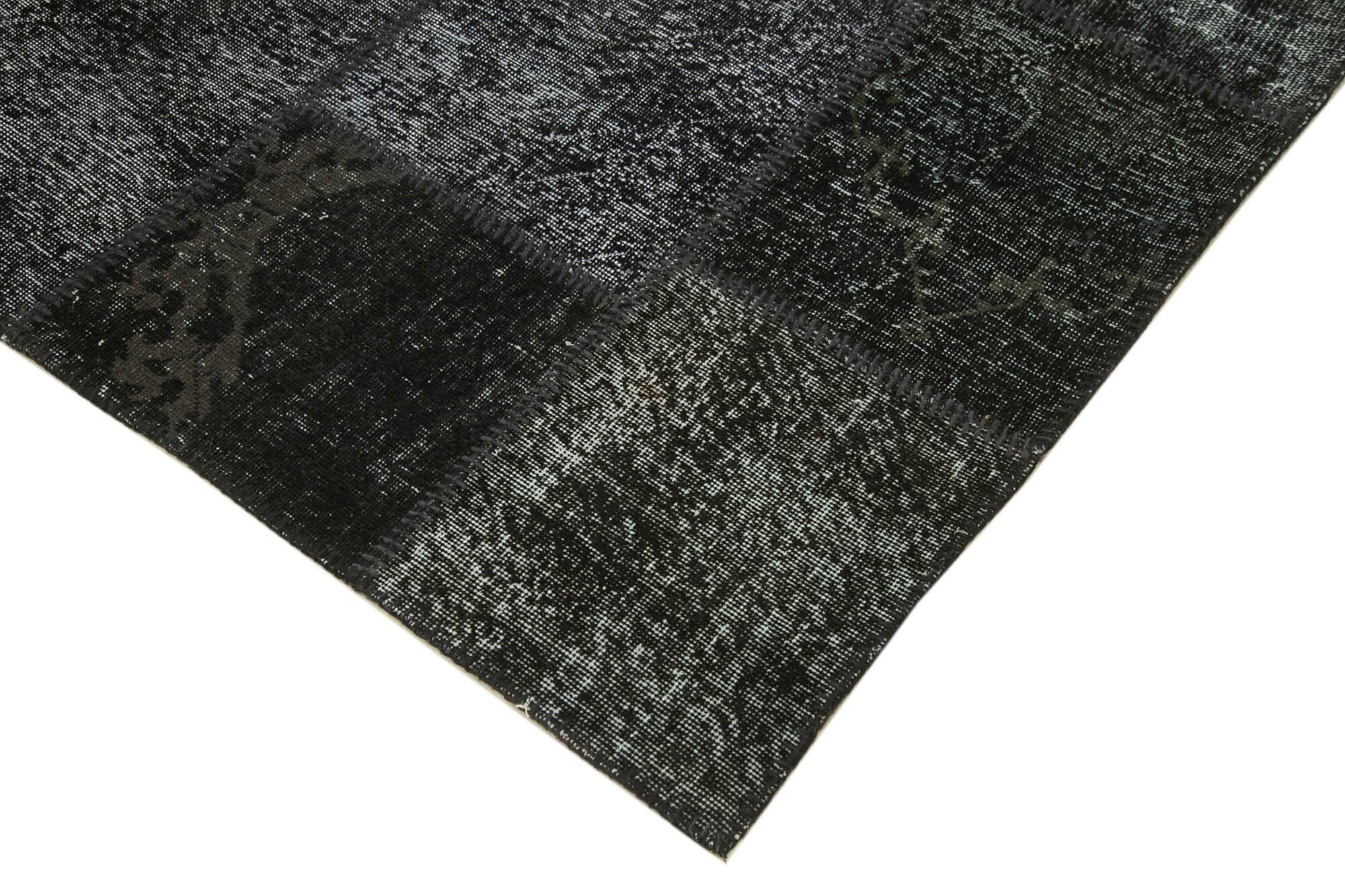 8 x 12 Black Patchwork Rug- 3793