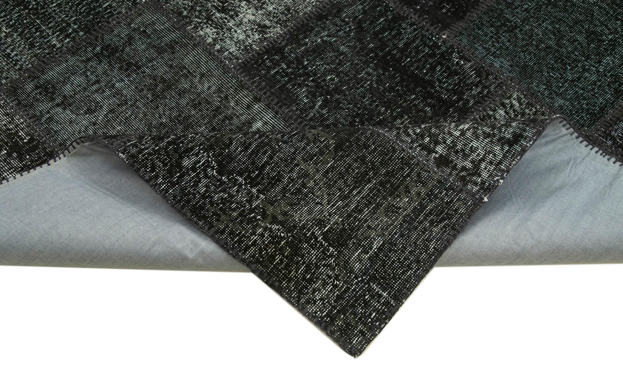 8 x 12 Black Patchwork Rug- 3794