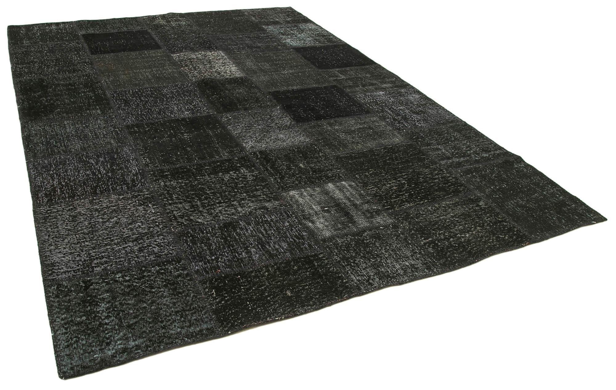 8 x 12 Black Patchwork Rug- 3795