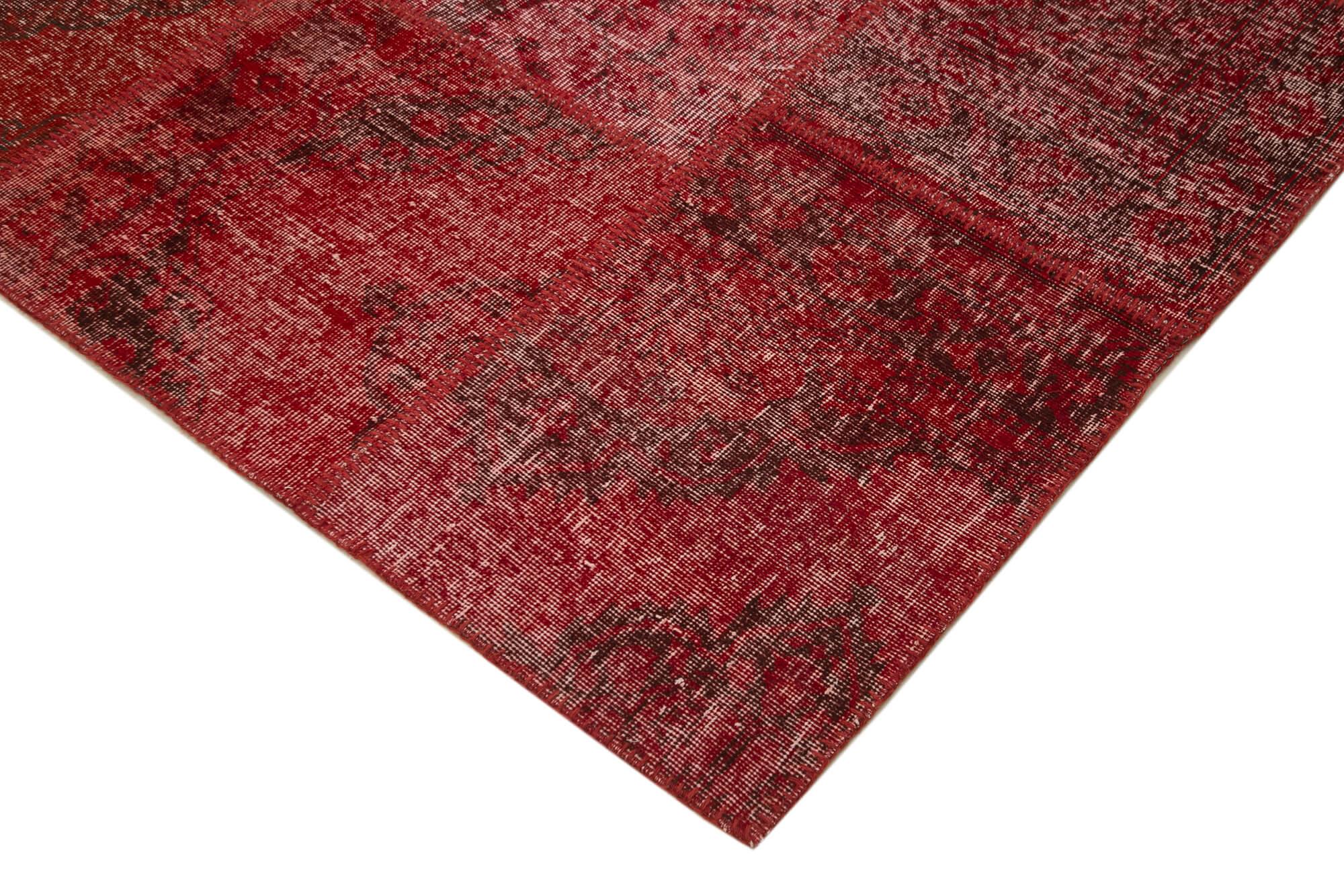 8 x 12 Red Patchwork Rug- 3796