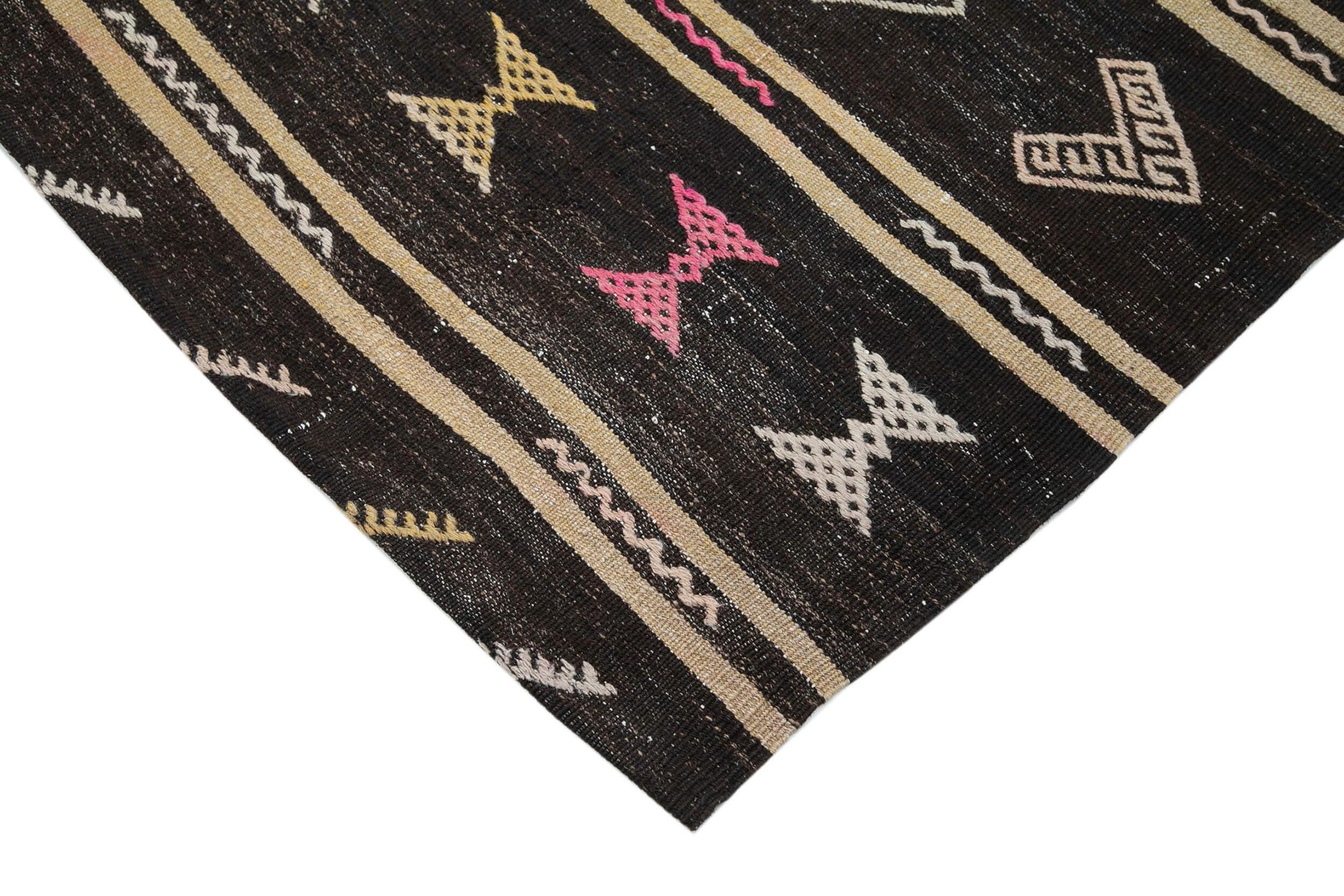 6 x 9 Brown Vintage Turkish Kilim Rug - 3819