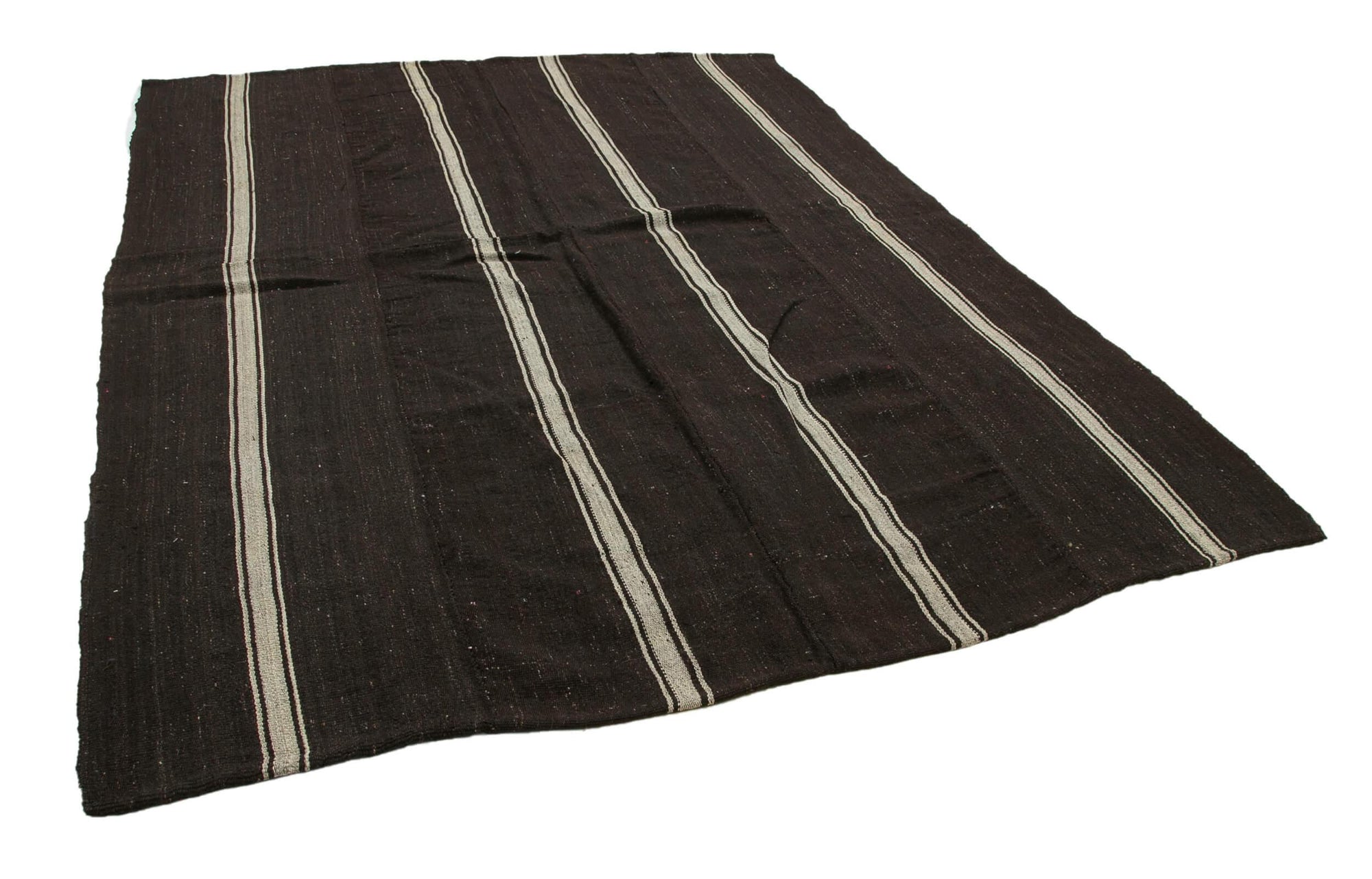 7 x 9 Brown Vintage Turkish Kilim Rug - 3826