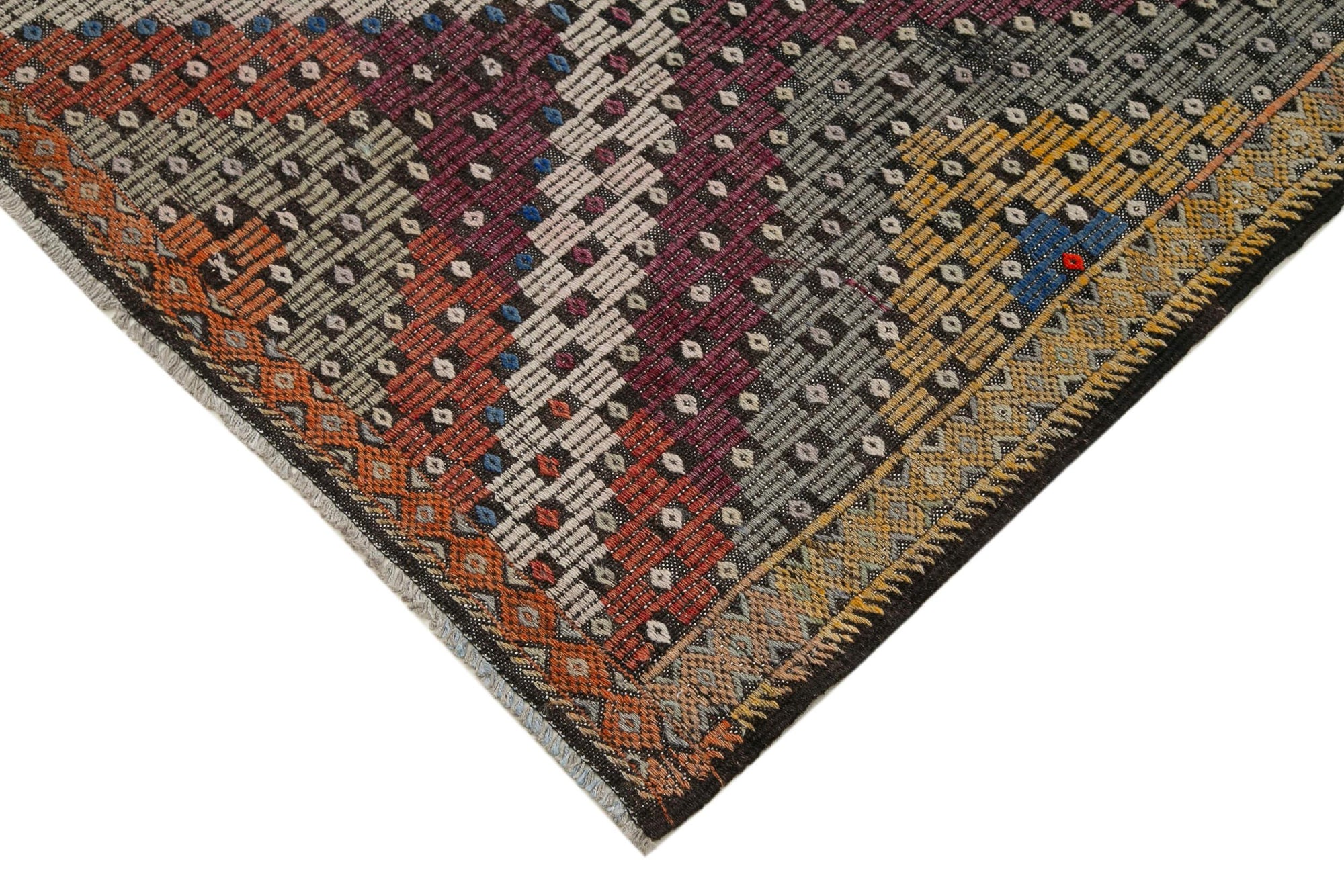 6 x 13 Beige Vintage Turkish Kilim Rug - 3889