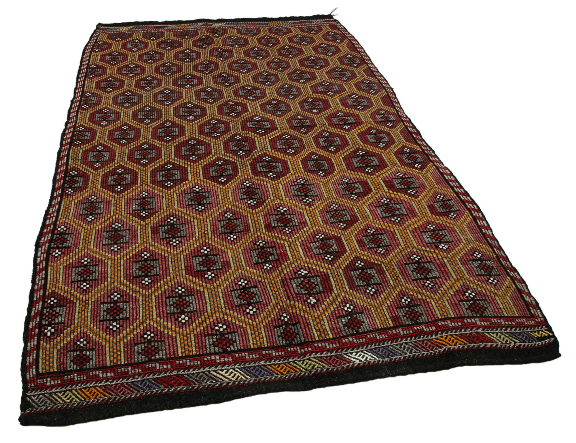 5 x 9 Brown Vintage Turkish Kilim Rug - 3905