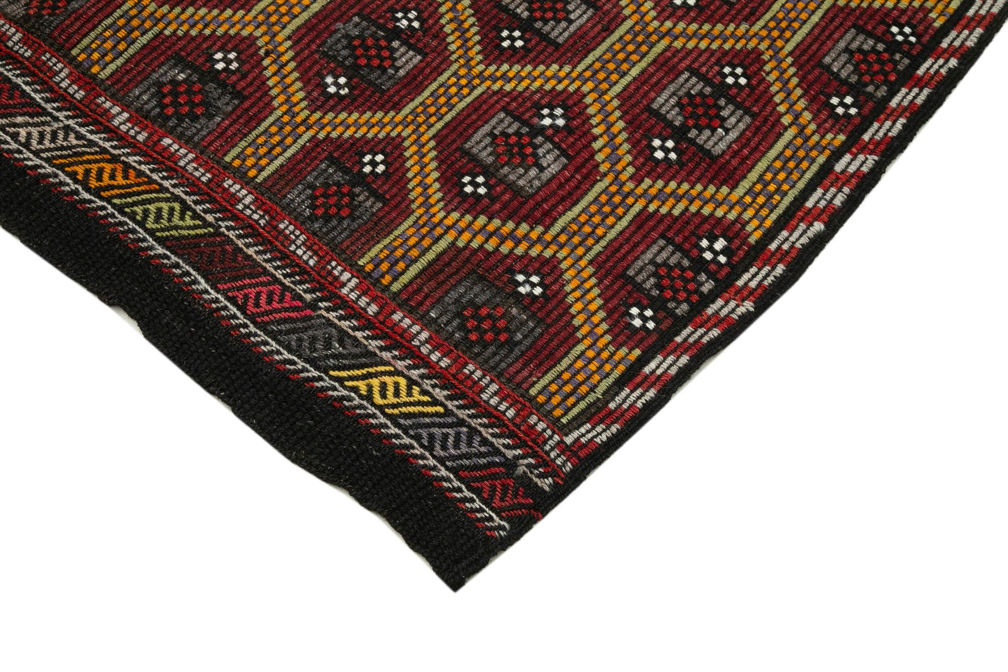 5 x 9 Brown Vintage Turkish Kilim Rug - 3905