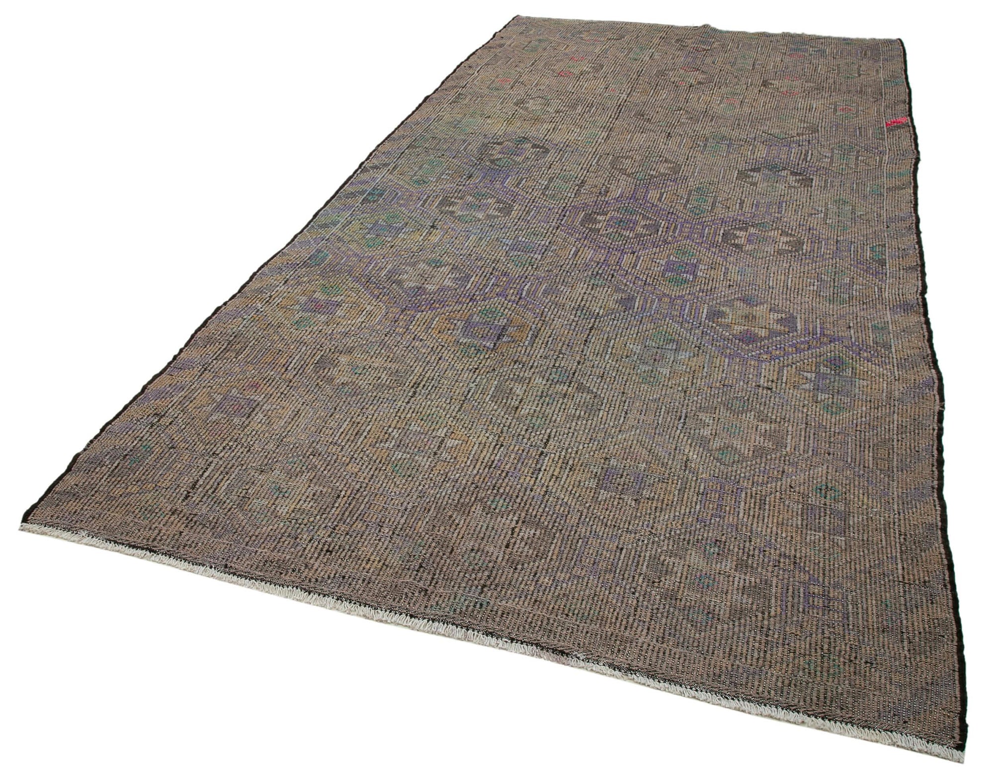 6 x 11 Beige Vintage Turkish Kilim Rug - 3923