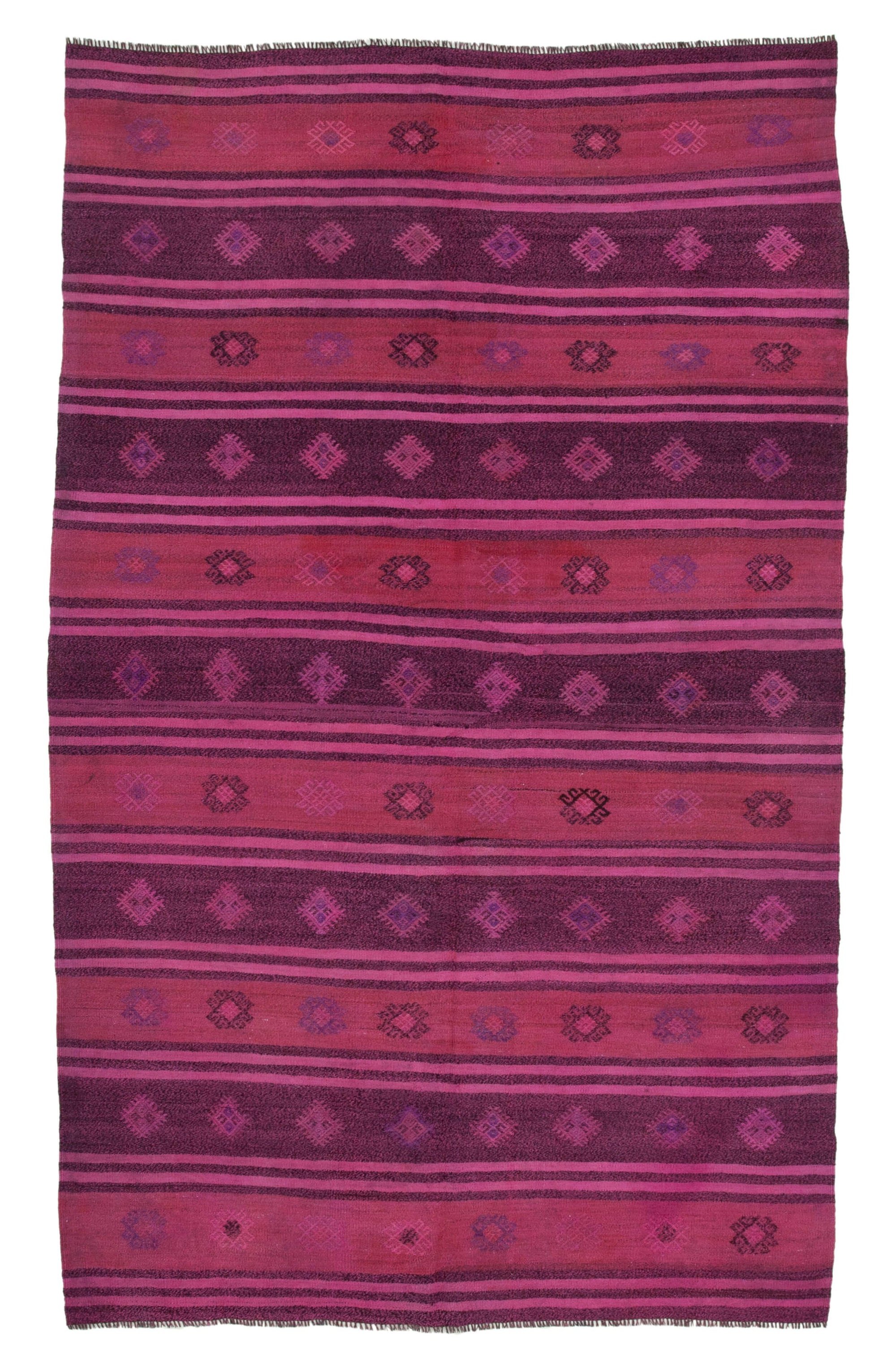 6 x 9 Pink Vintage Turkish Kilim Rug - 3927