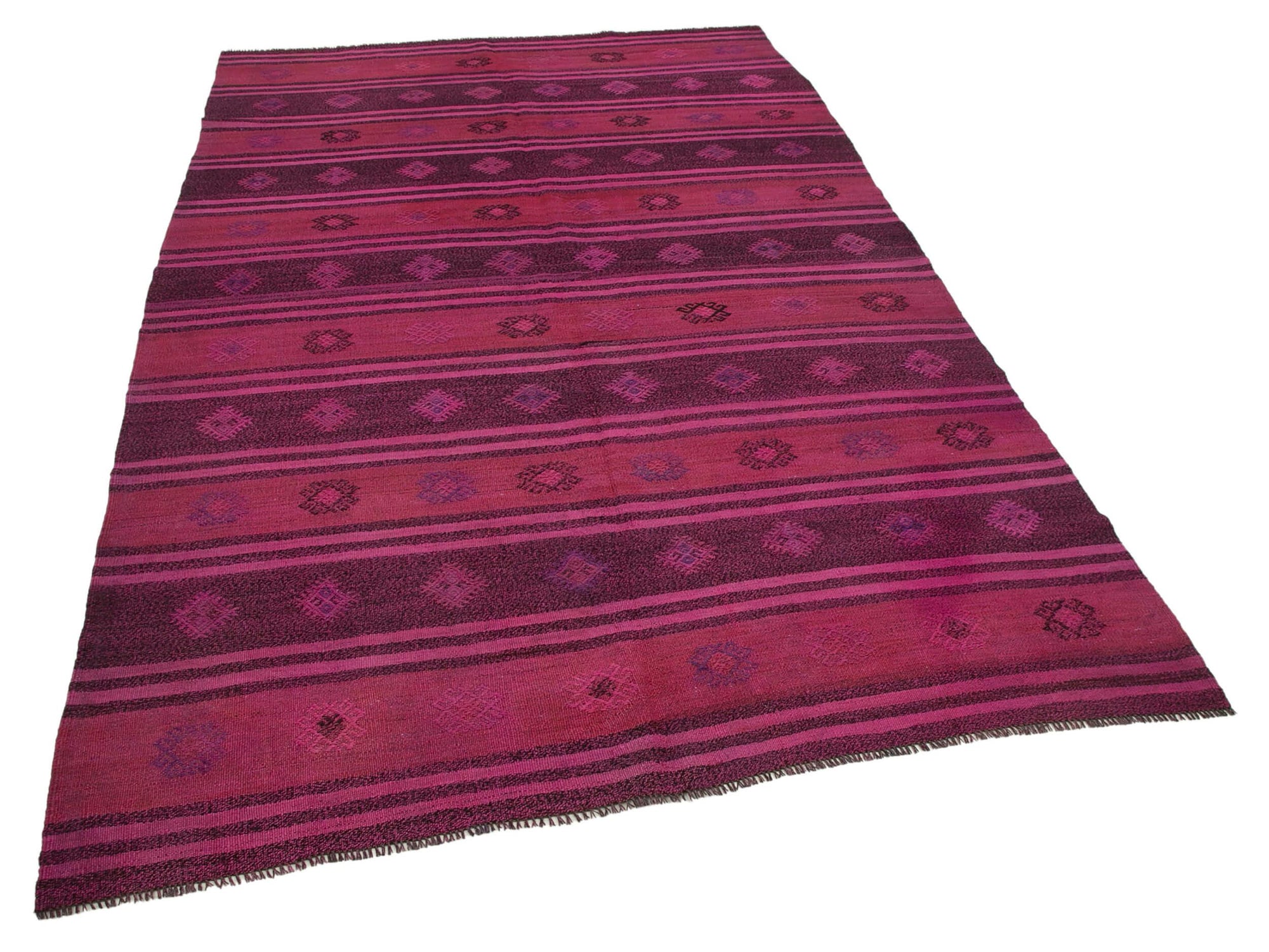 6 x 9 Pink Vintage Turkish Kilim Rug - 3927