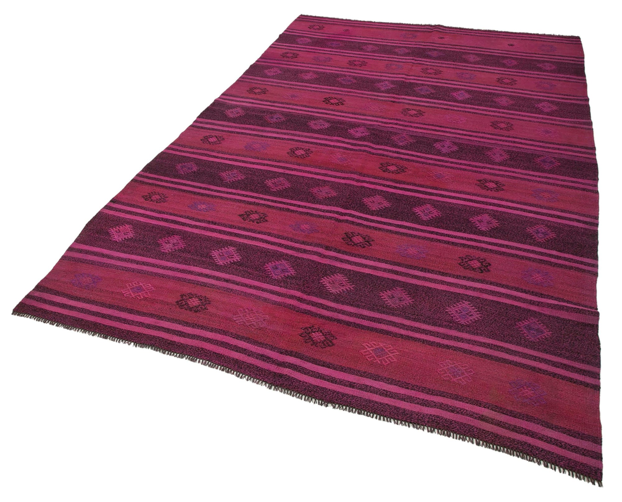 6 x 9 Pink Vintage Turkish Kilim Rug - 3927