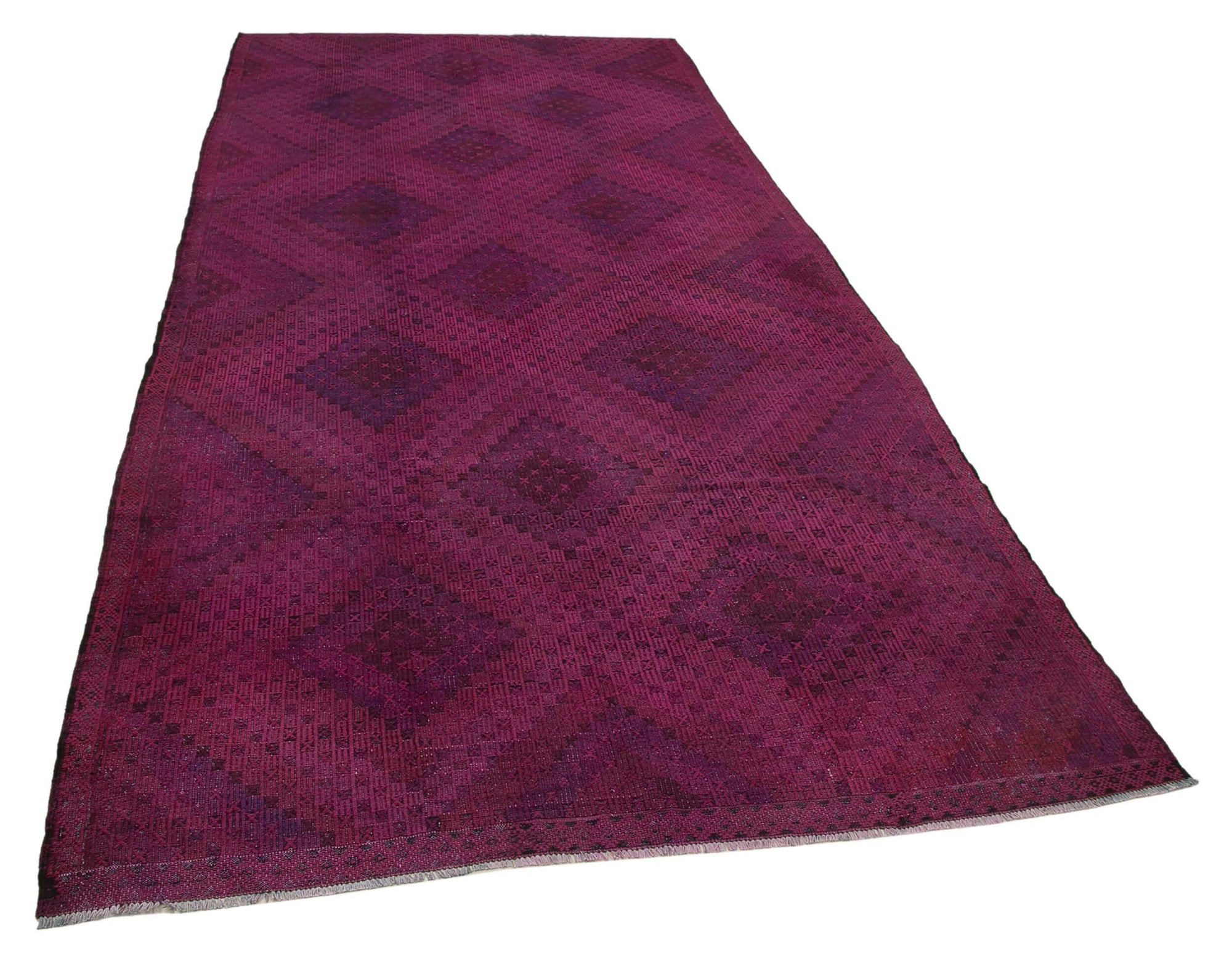 6 x 12 Purple Vintage Turkish Kilim Rug - 3933