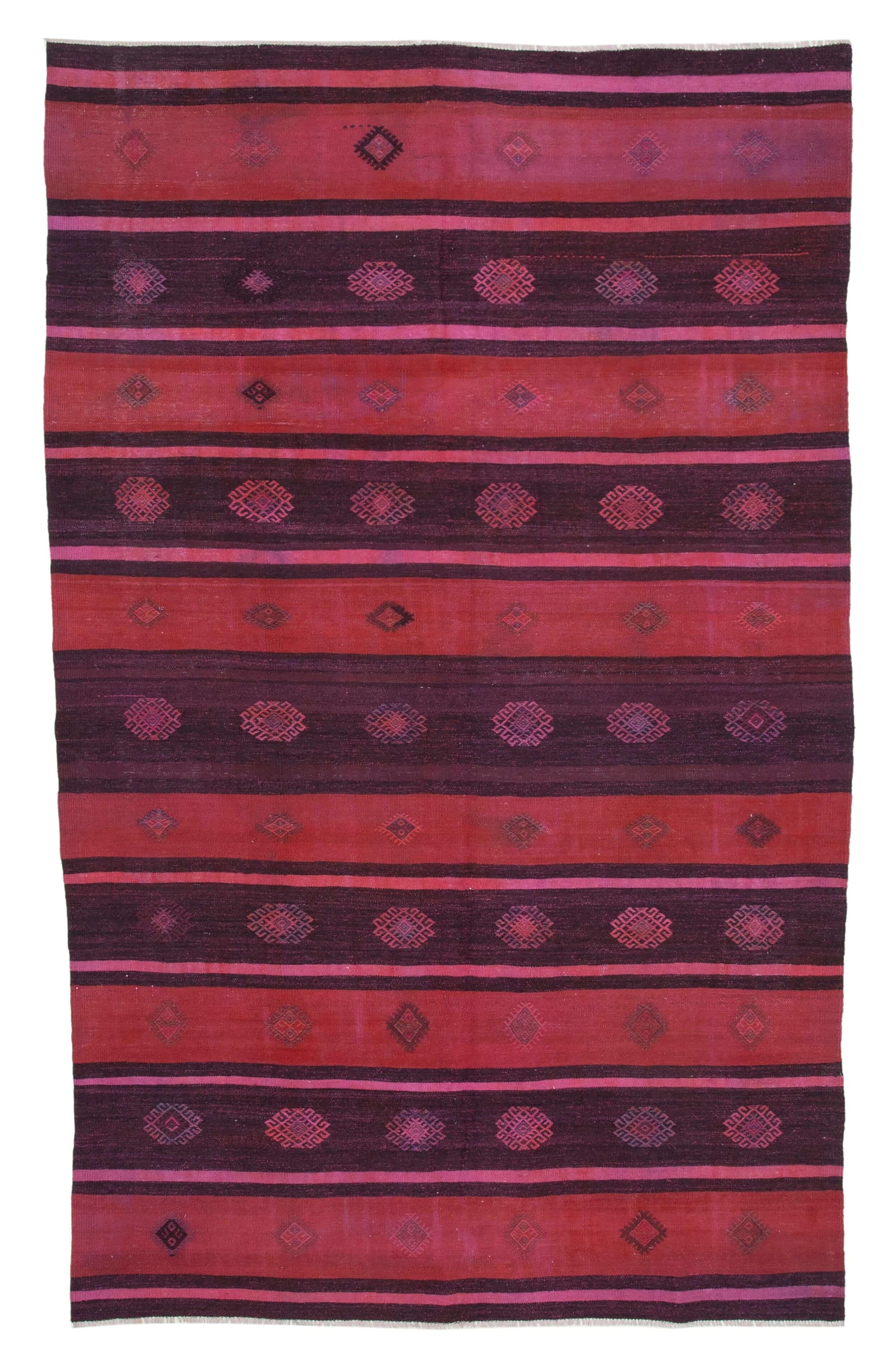 6 x 9 Pink Vintage Turkish Kilim Rug - 3935