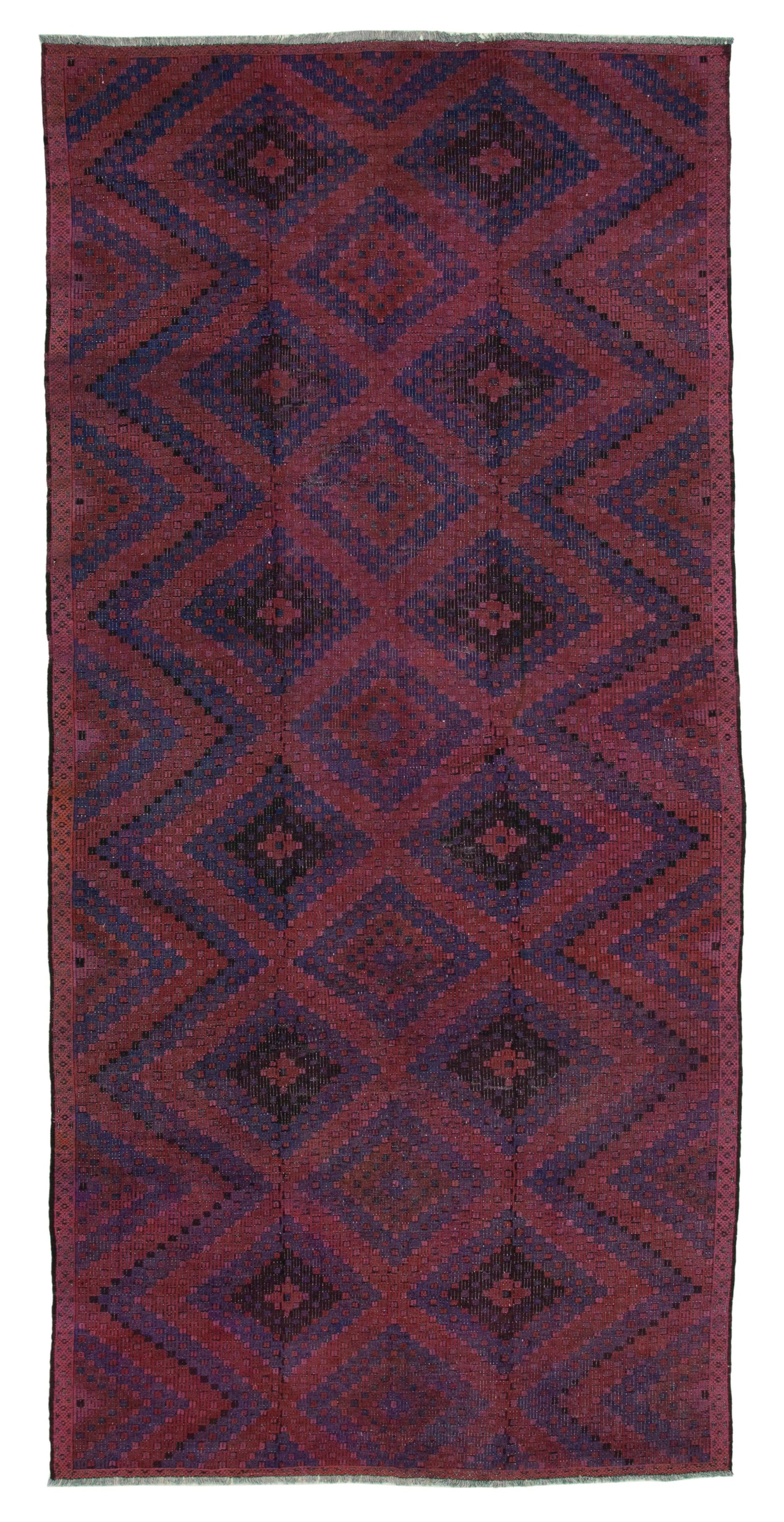 6 x 12 Red Vintage Turkish Kilim Rug - 3937