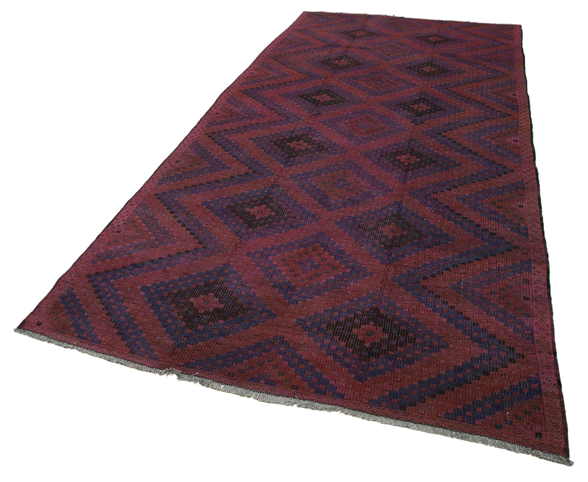 6 x 12 Red Vintage Turkish Kilim Rug - 3937