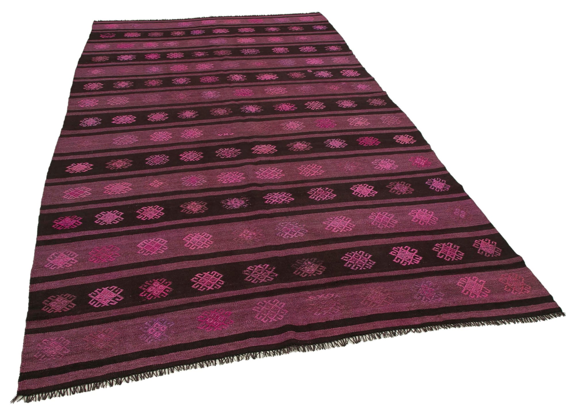 6 x 10 Pink Vintage Turkish Kilim Rug - 3942