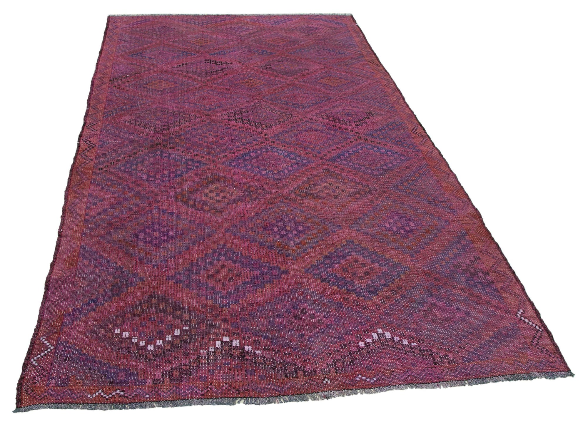 6 x 9 Pink Vintage Turkish Kilim Rug - 3944