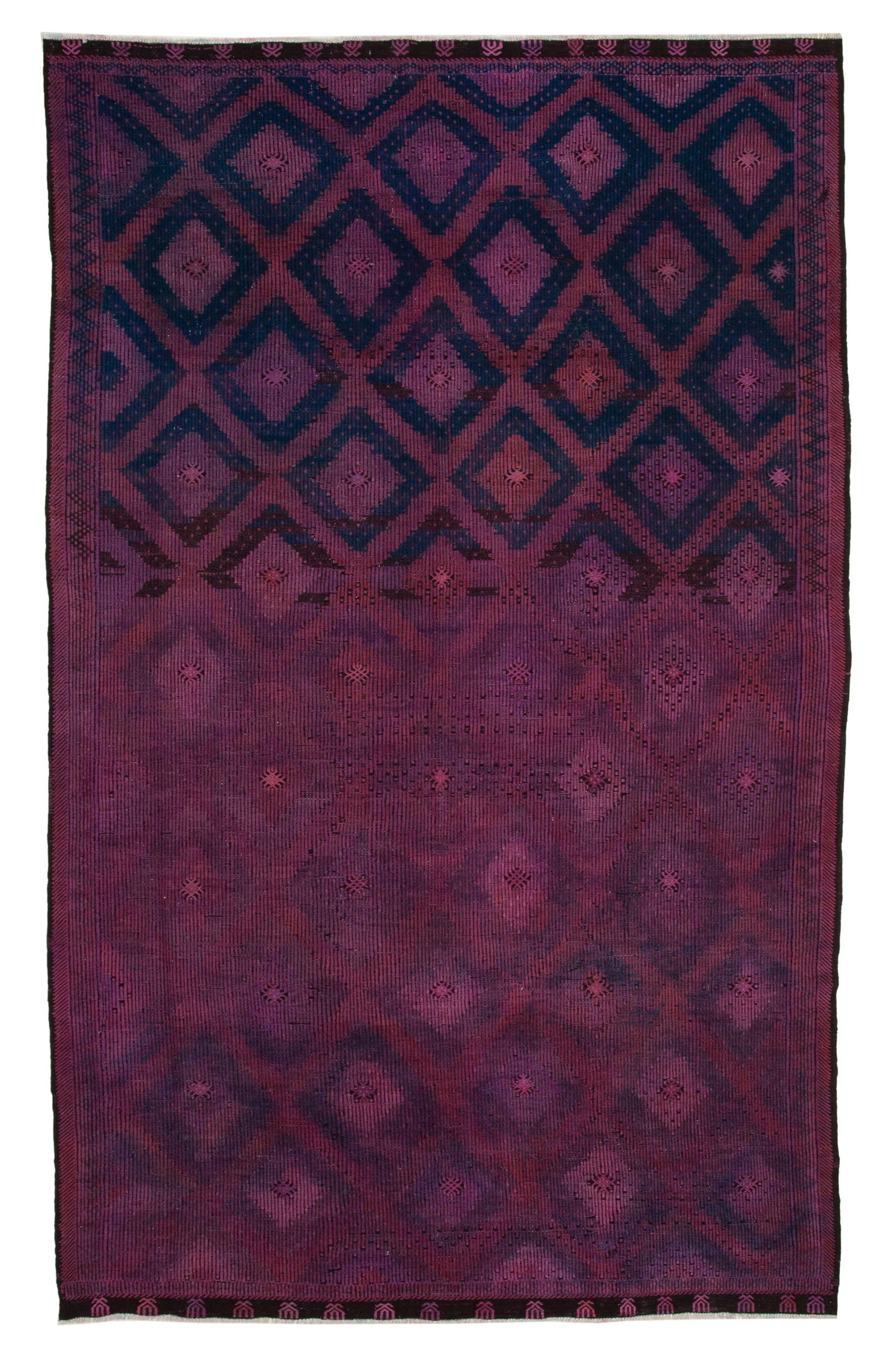 7 x 12 Pink Vintage Turkish Kilim Rug - 3951