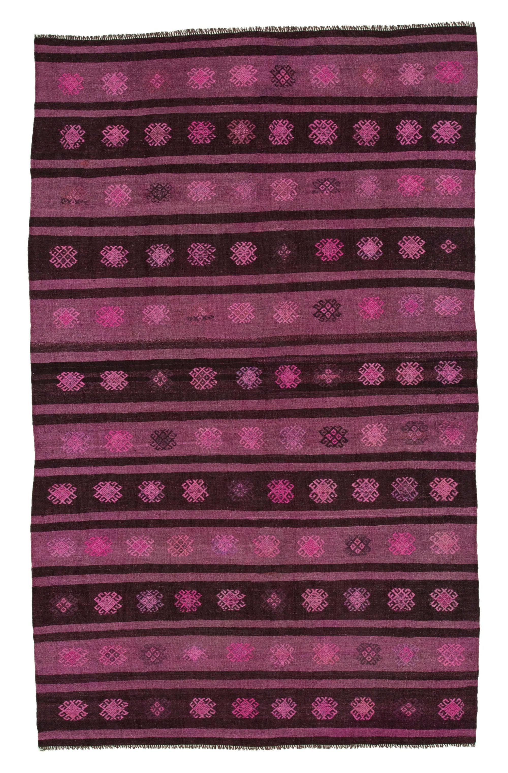 6 x 10 Pink Vintage Turkish Kilim Rug - 3953