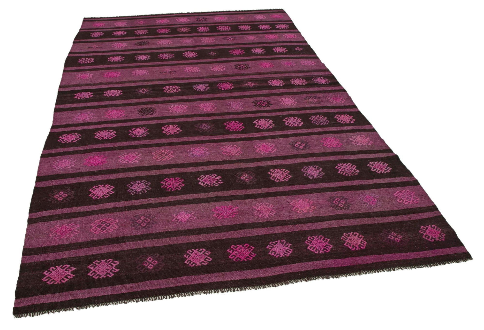 6 x 10 Pink Vintage Turkish Kilim Rug - 3953