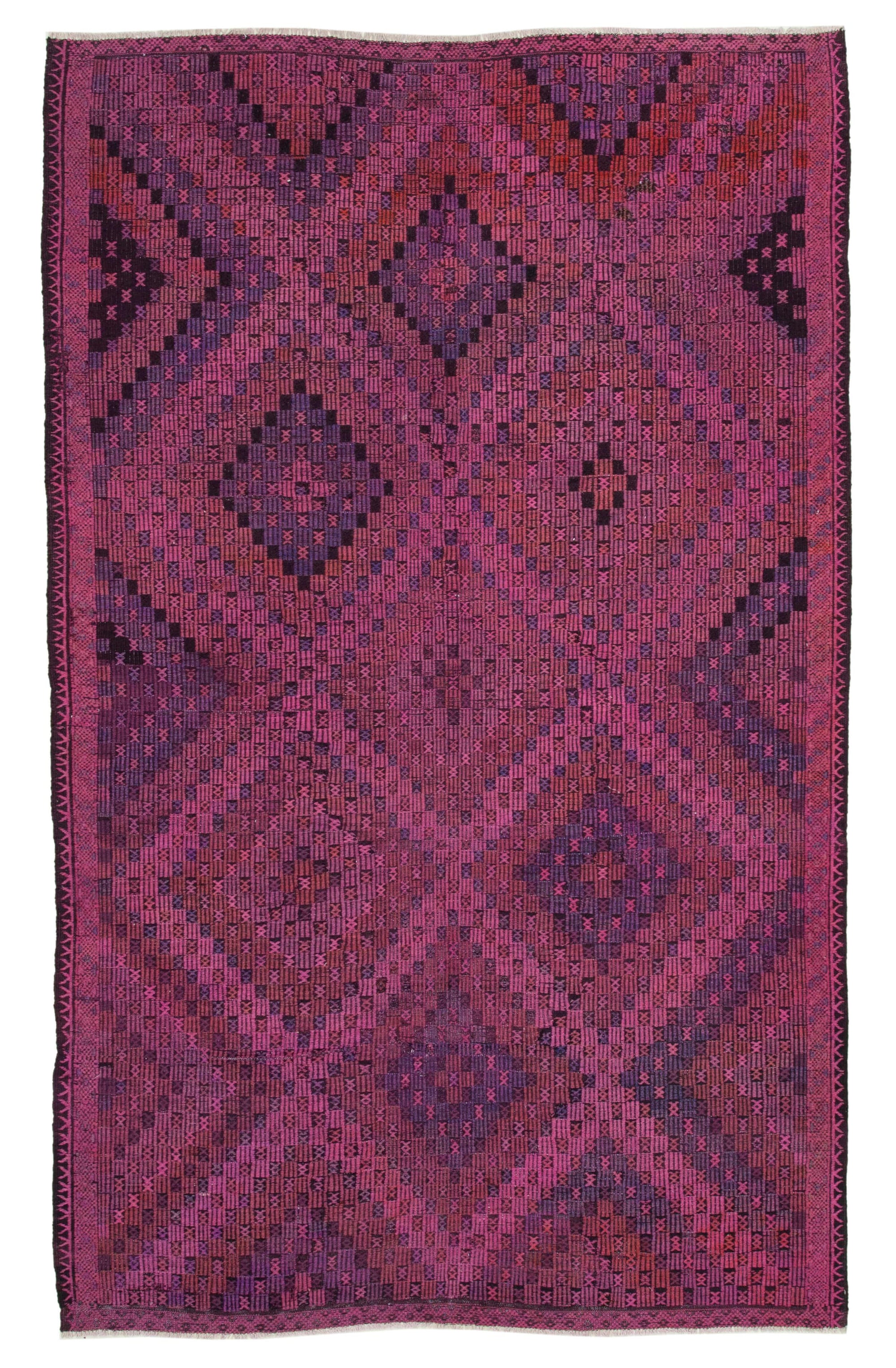 6 x 9 Pink Vintage Turkish Kilim Rug - 3959