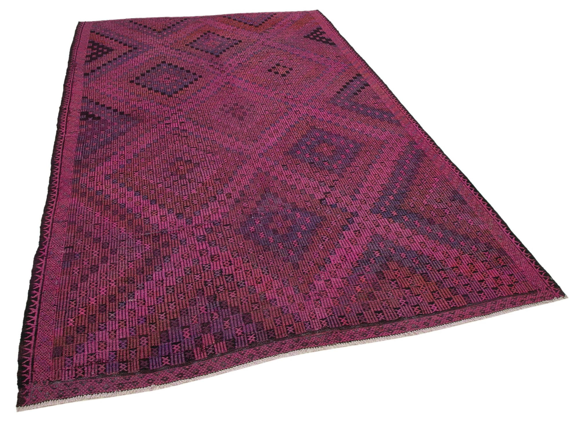 6 x 9 Pink Vintage Turkish Kilim Rug - 3959