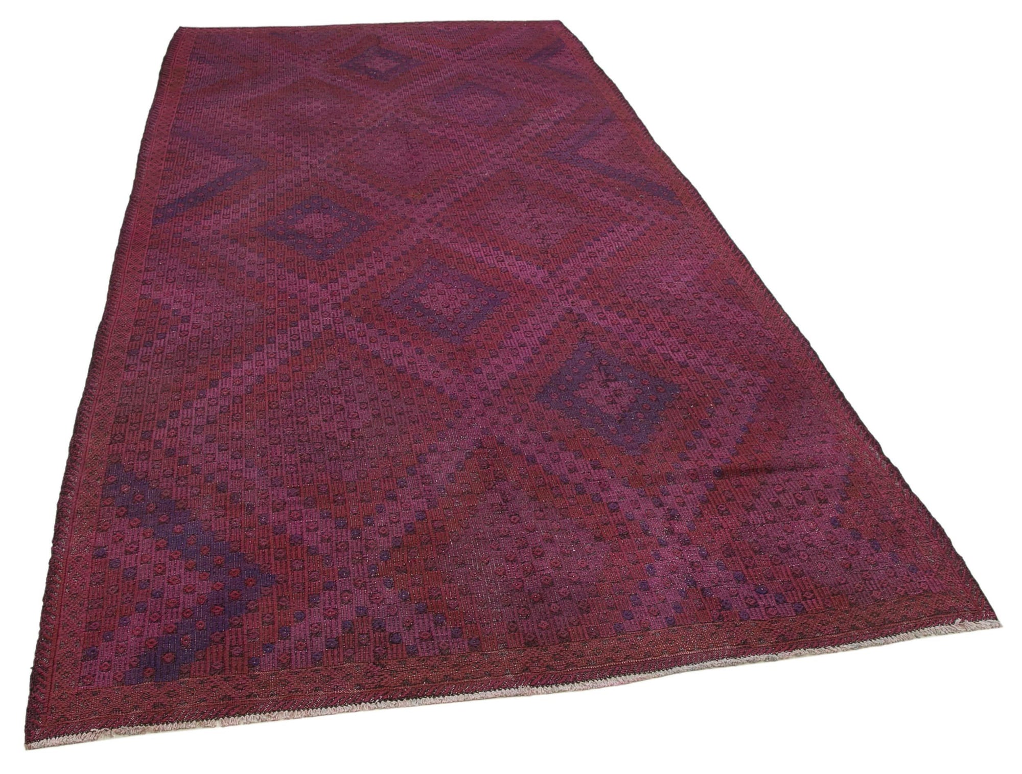 6 x 11 Pink Vintage Turkish Kilim Rug - 3962