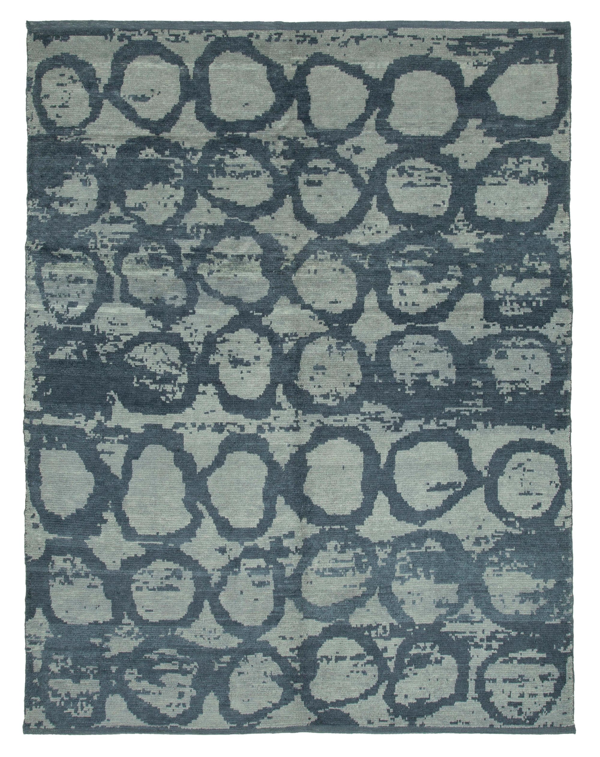 8 x 10 Blue Moroccan Rug - 4019