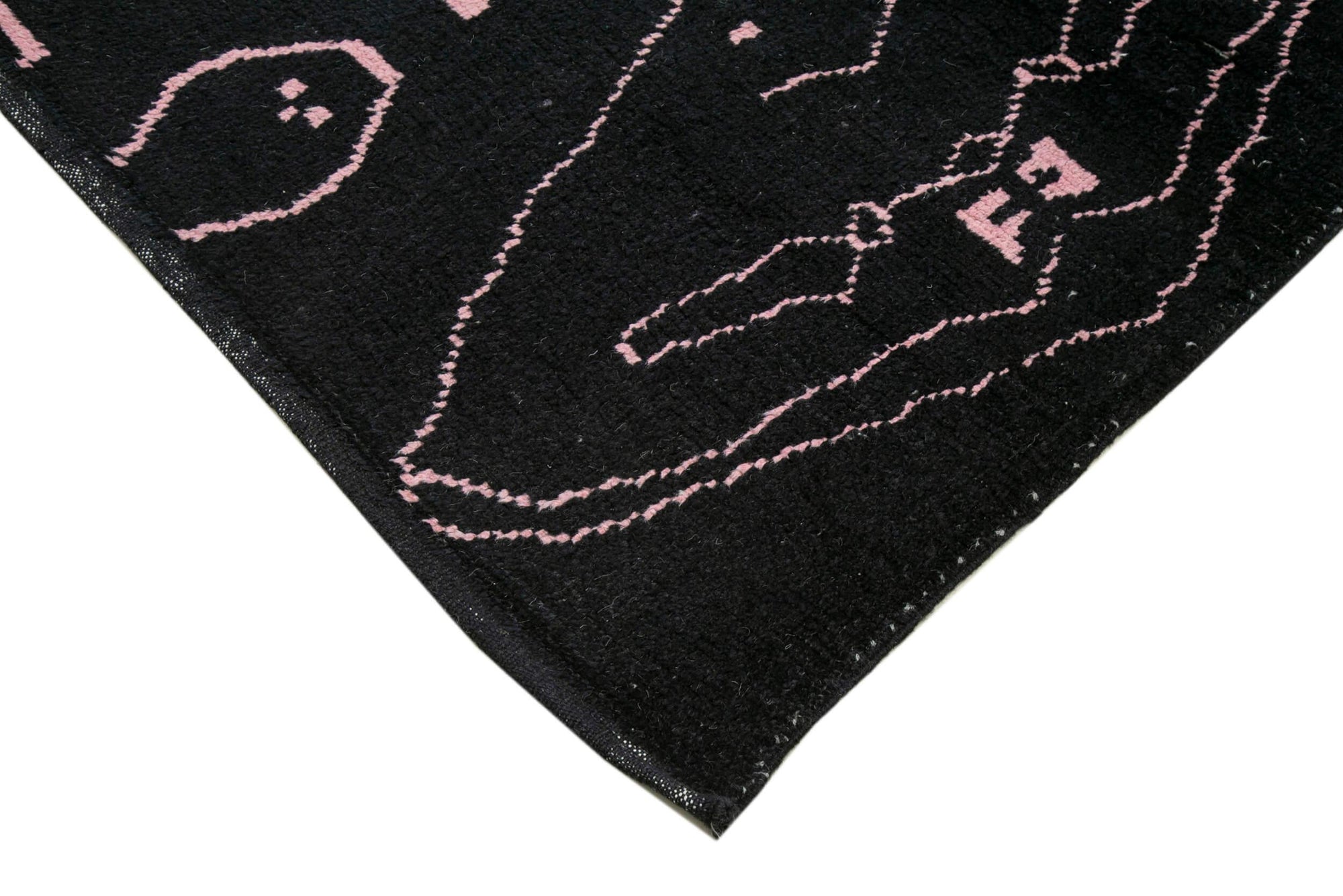 9 x 12 Black Moroccan Rug - 4008