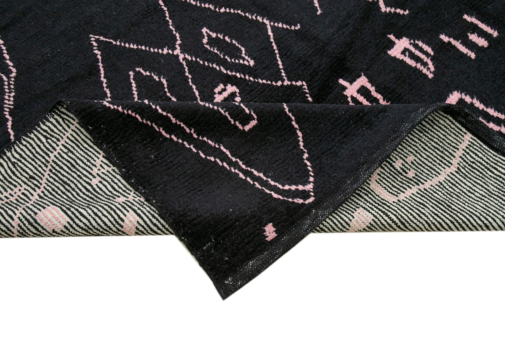 9 x 12 Black Moroccan Rug - 4008