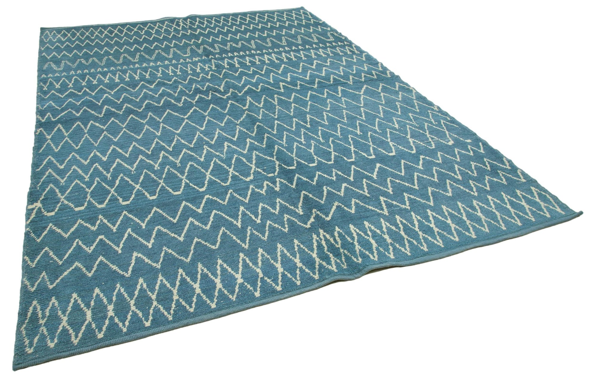 7 x 10 Blue Moroccan Rug - 4007