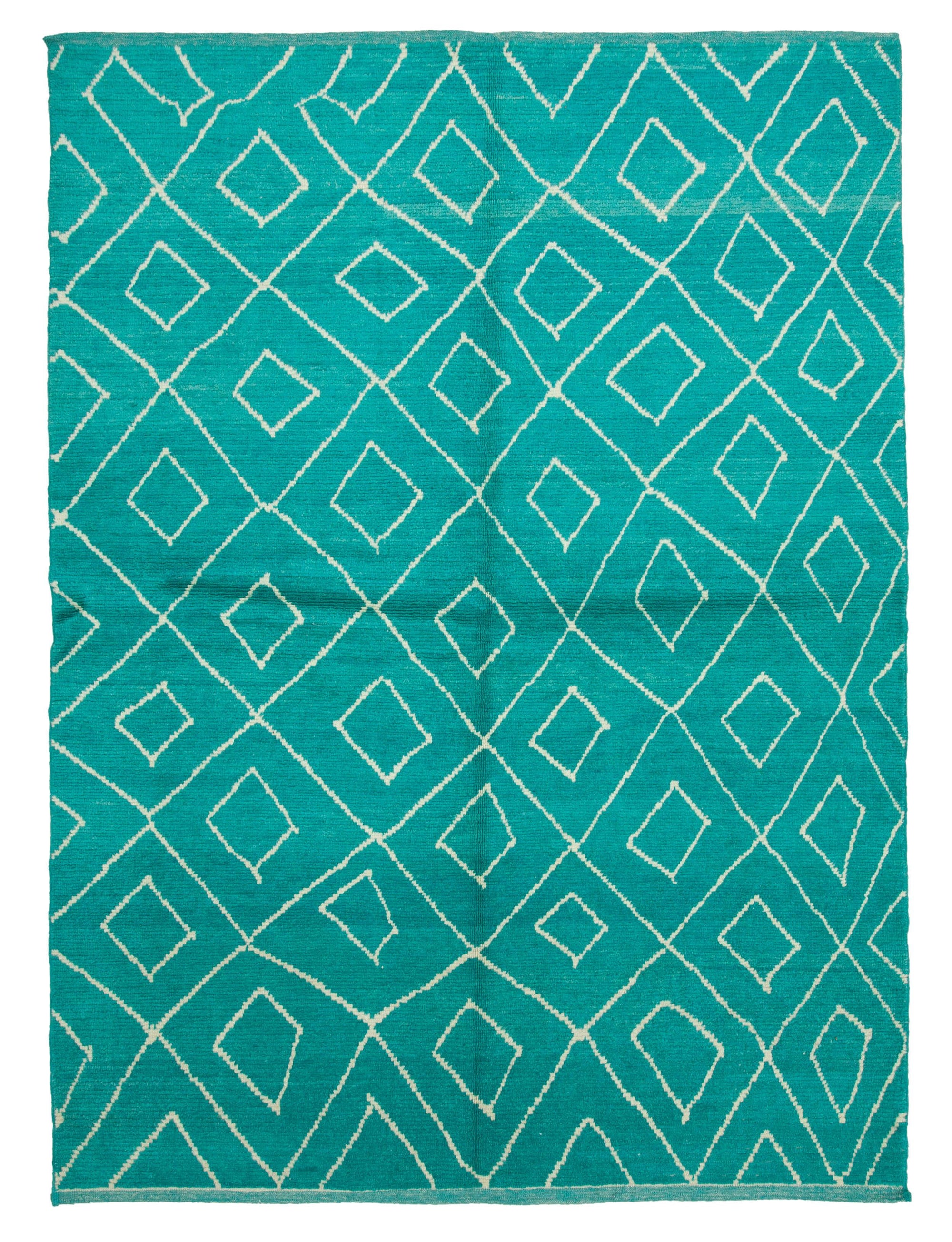 8 x 10 Turquoise Moroccan Rug - 4005