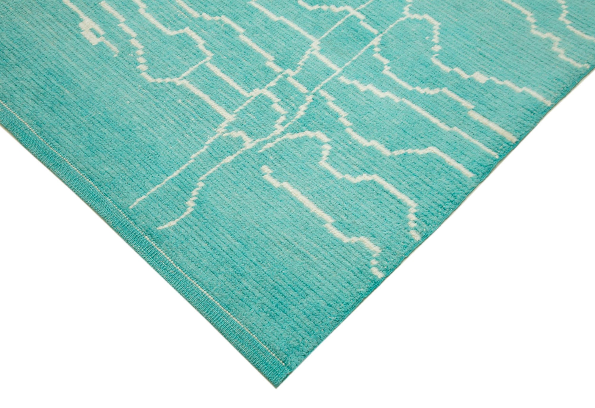 7 x 11 Turquoise Moroccan Rug - 3997