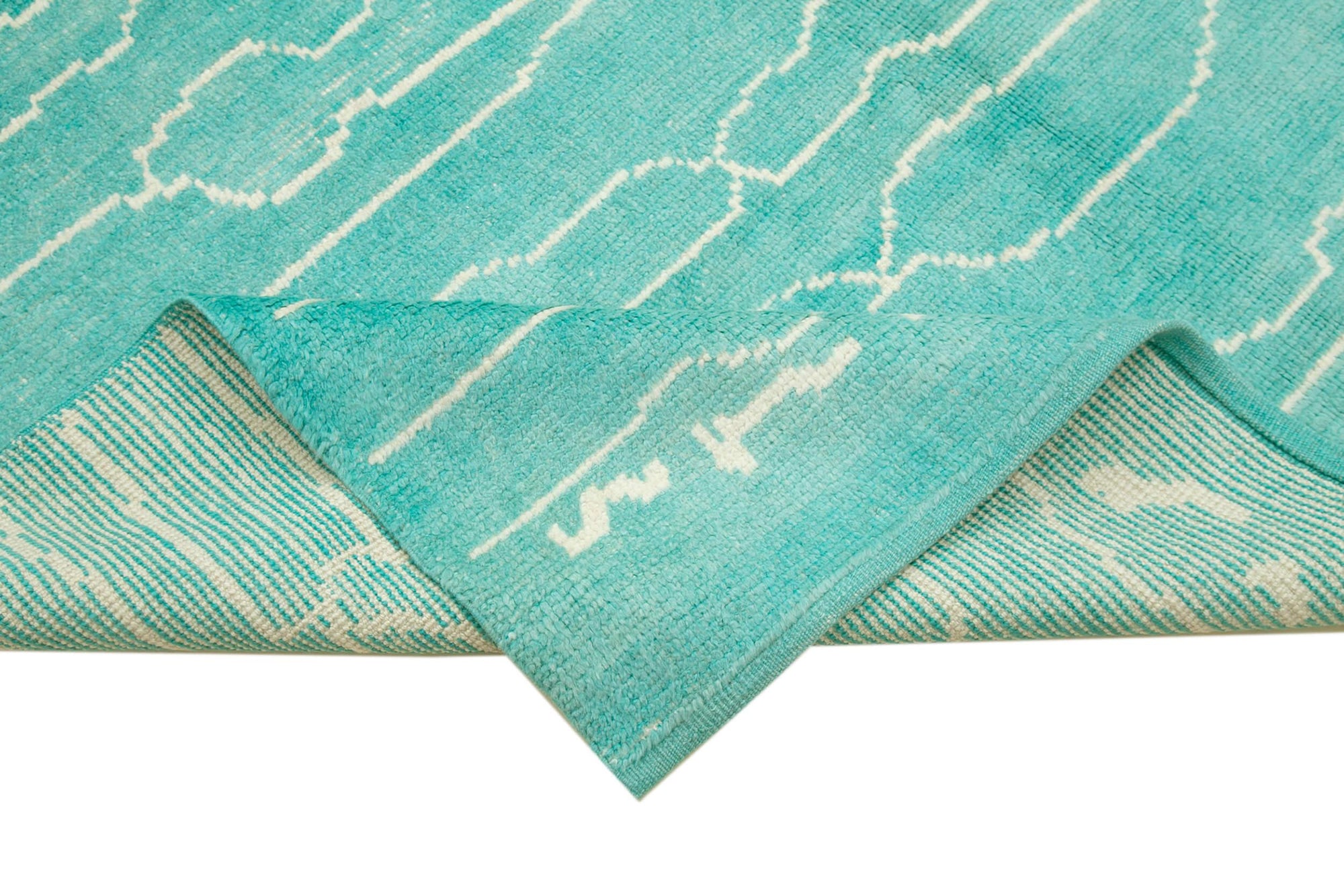 7 x 11 Turquoise Moroccan Rug - 3997