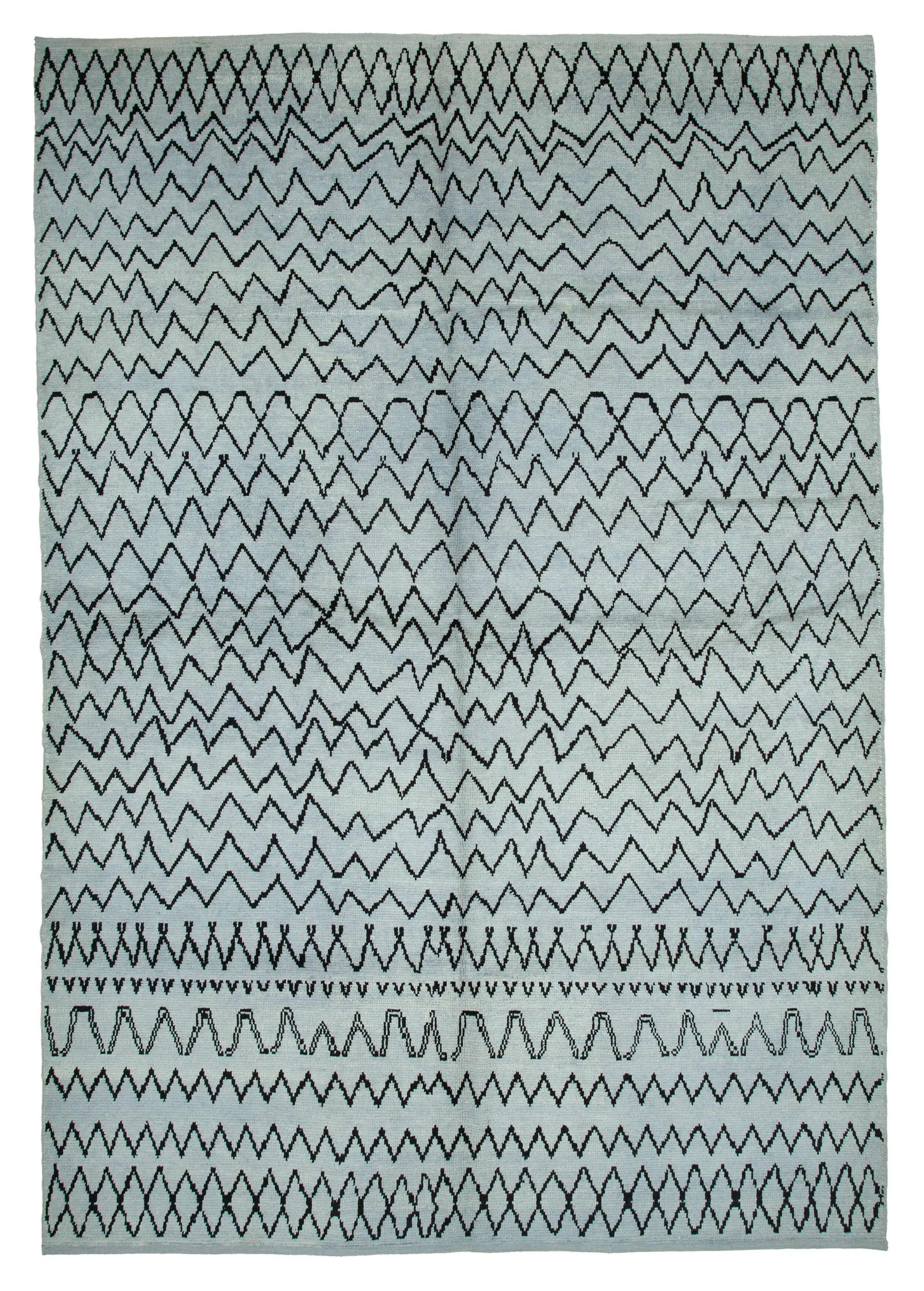 10 x 14 Blue Moroccan Rug - 3987