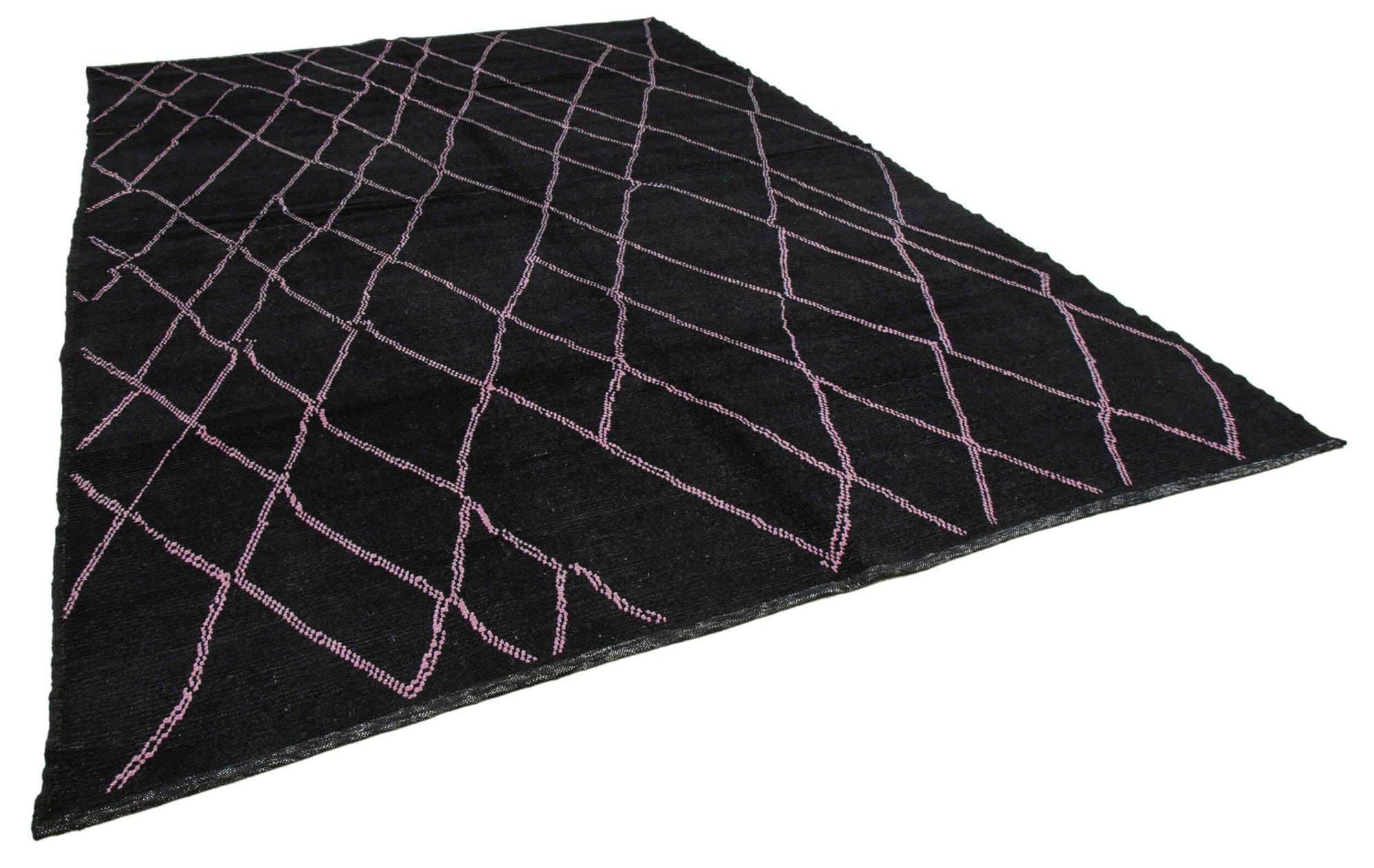 9 x 13 Black Moroccan Rug - 3981