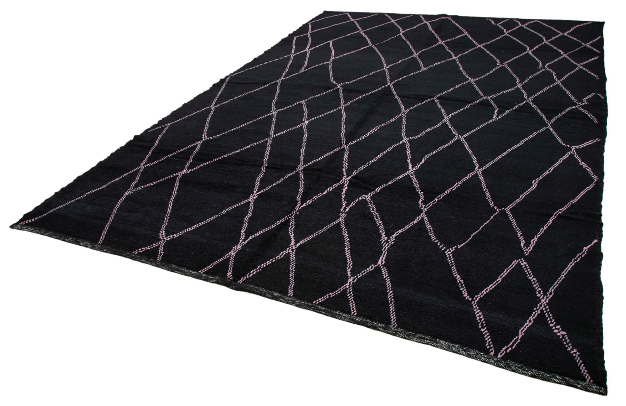 9 x 13 Black Moroccan Rug - 3981